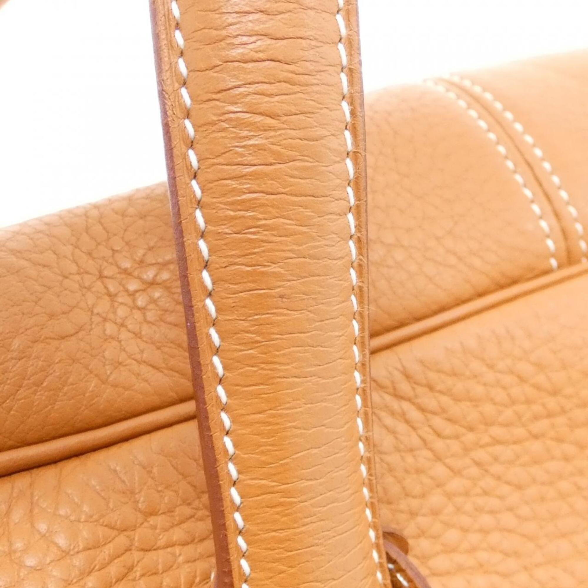 Hermes Brown Taurillon Clemence Leather Boston Bag (Pre-Owned)