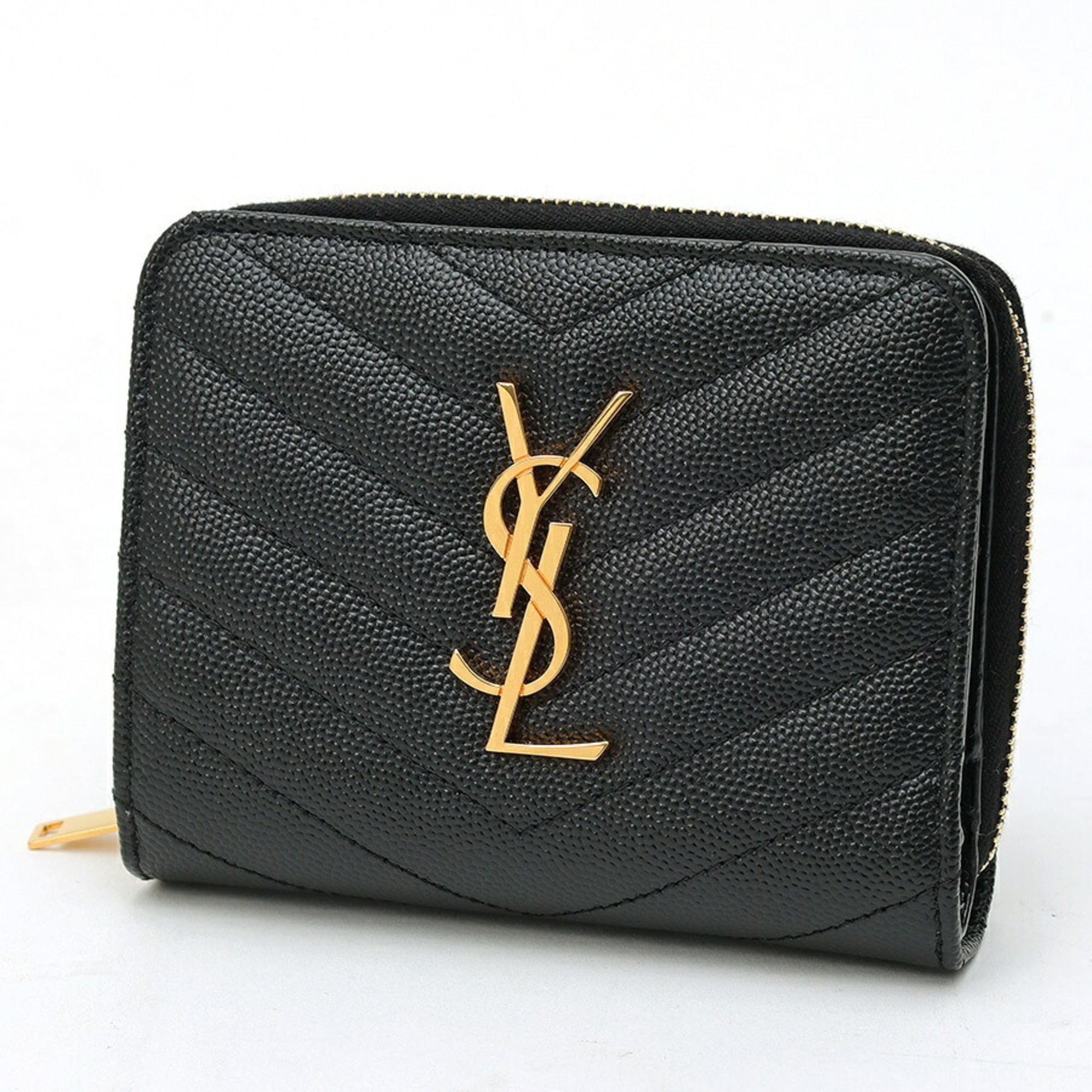 Saint Laurent Black Leather Wallet (Bi-Fold) (Pre-Owned)