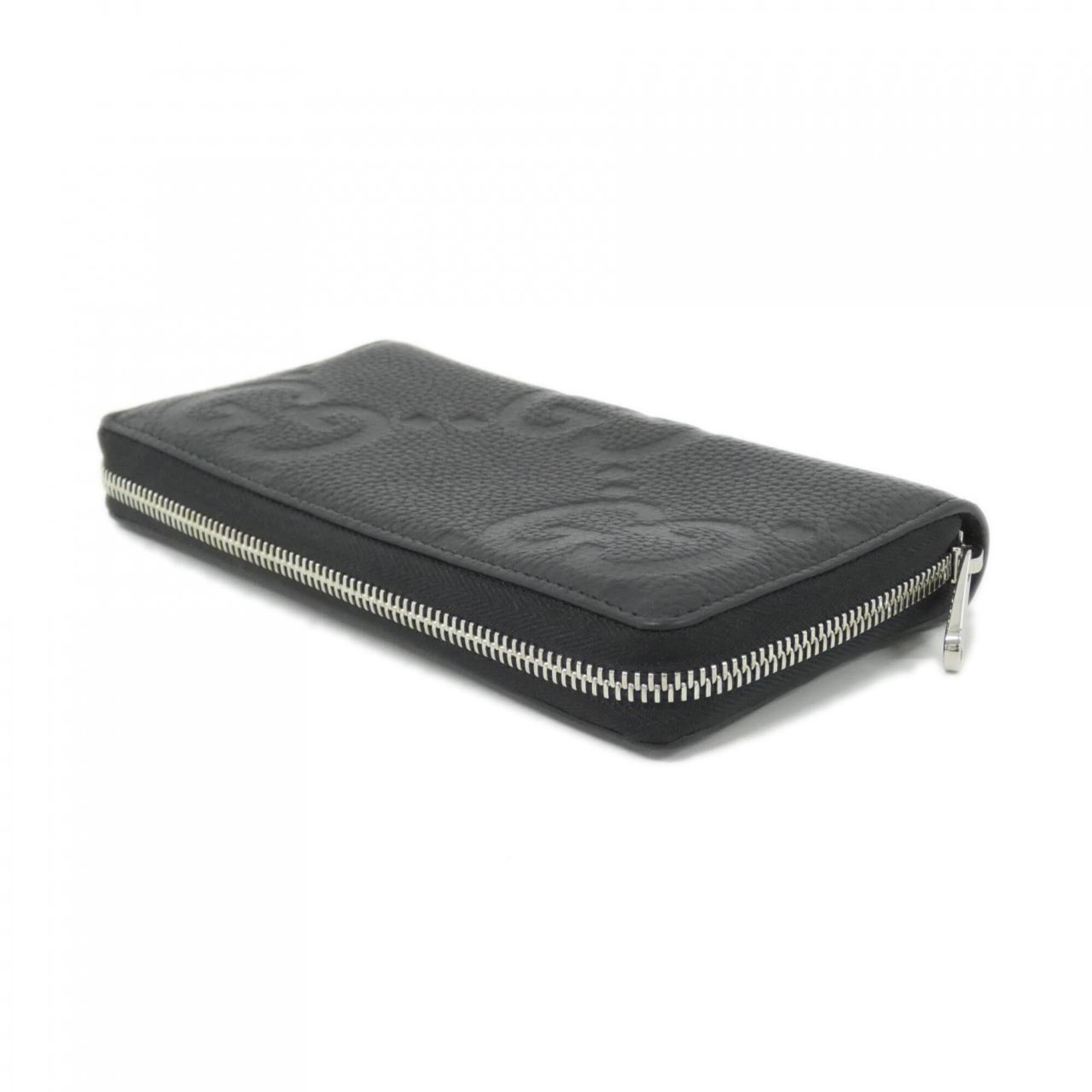 Gucci Black Gg Leather Long Wallet (Bi-Fold) (Pre-Owned)