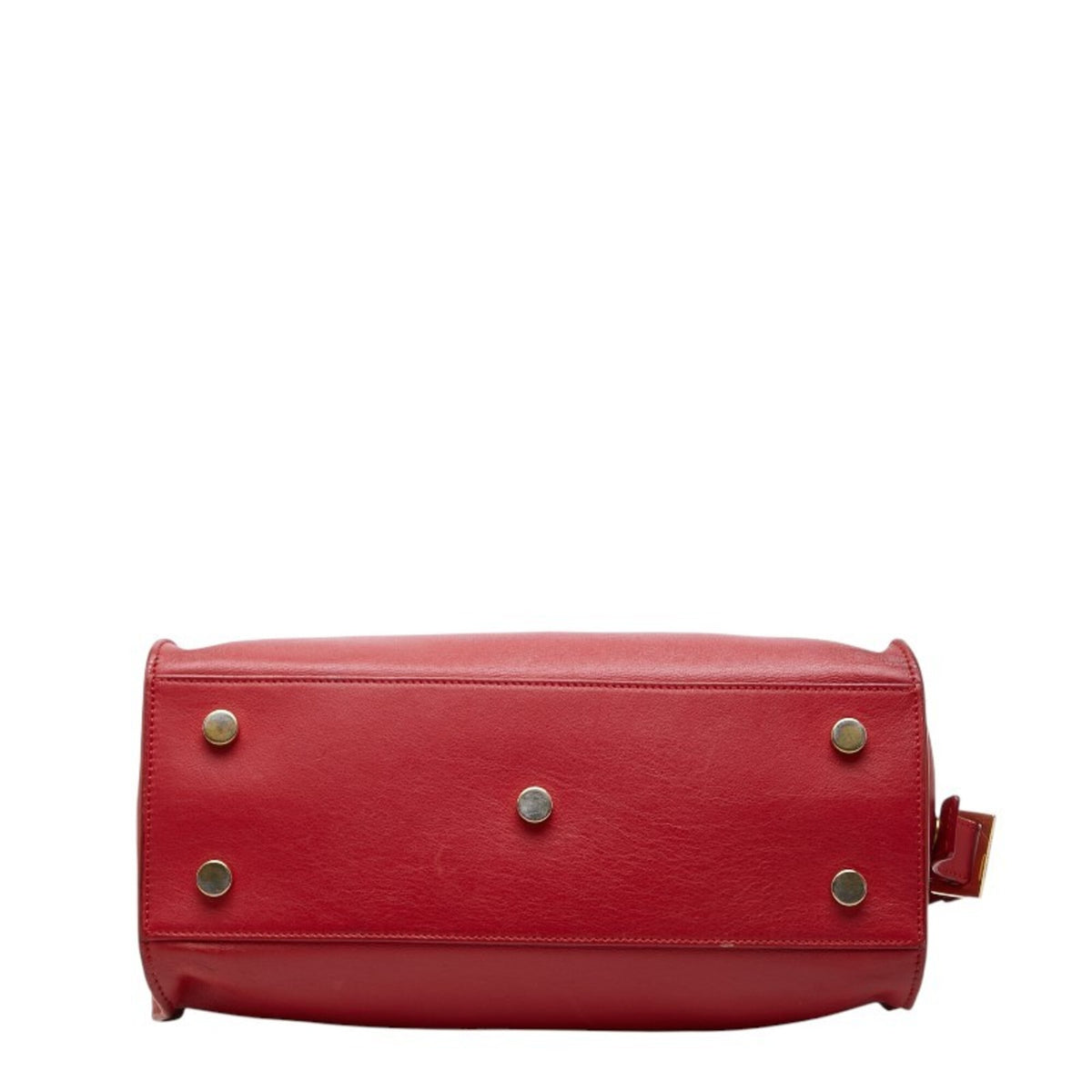Saint Laurent Red Color Leather Handbag Shoulder Bag (Pre-Owned)