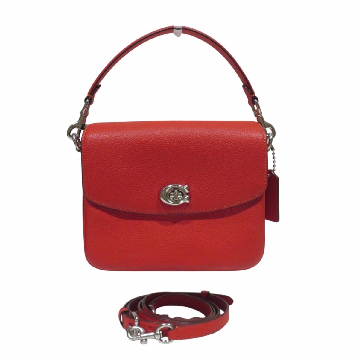 Coach Red Color Leather Shoulder Bag (Pre-Owned)
