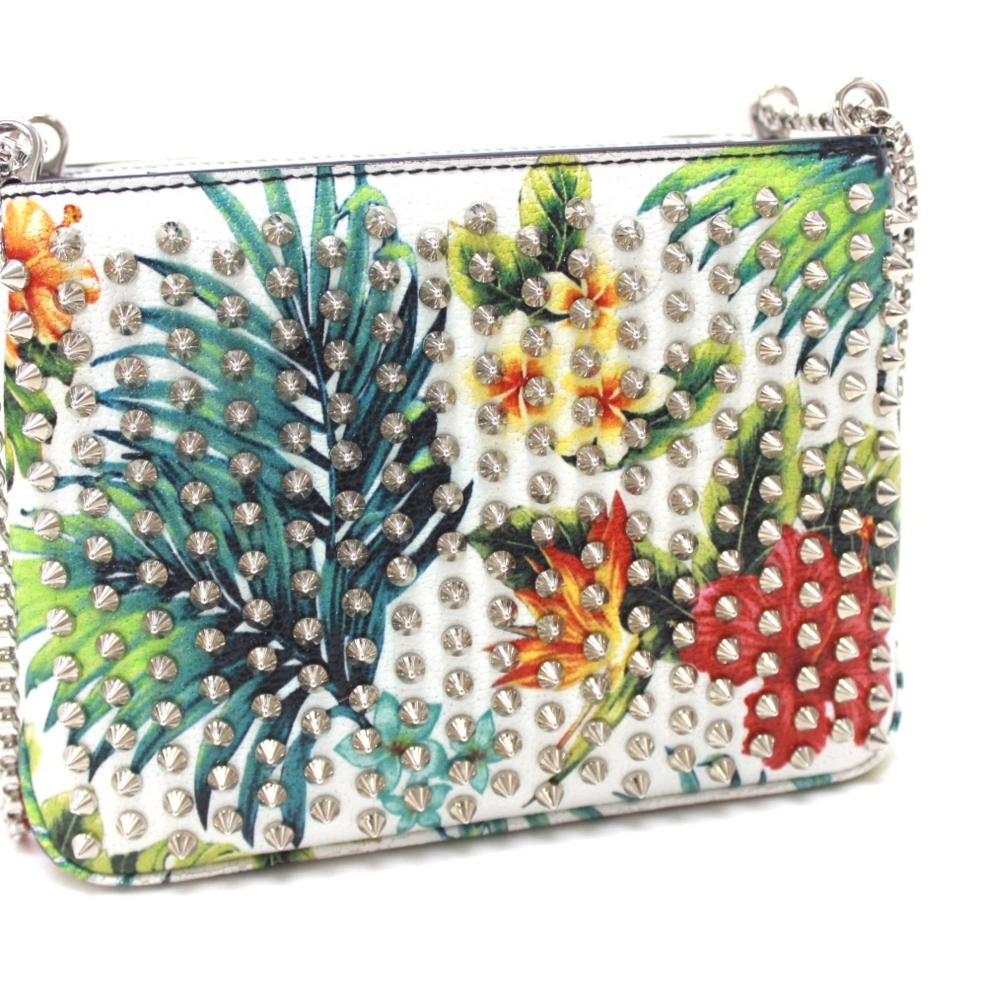 Christian Louboutin Multi-Color White Patent Leather Shoulder Bag (Pre-Owned)