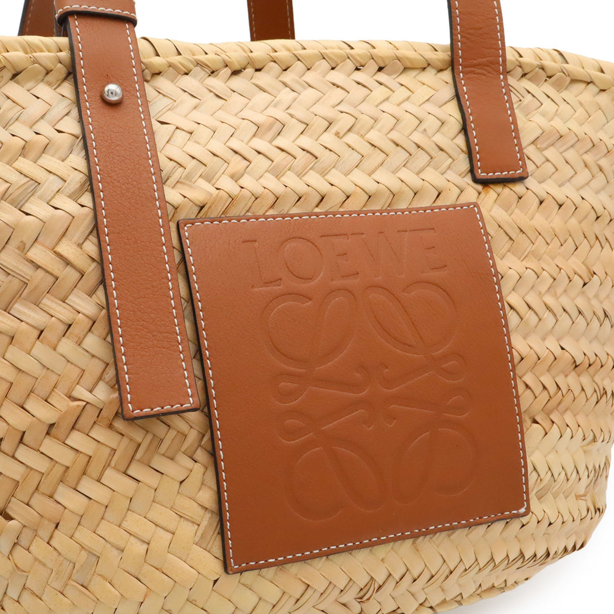 Loewe Brown Leather Basket Handbag (Pre-Owned)