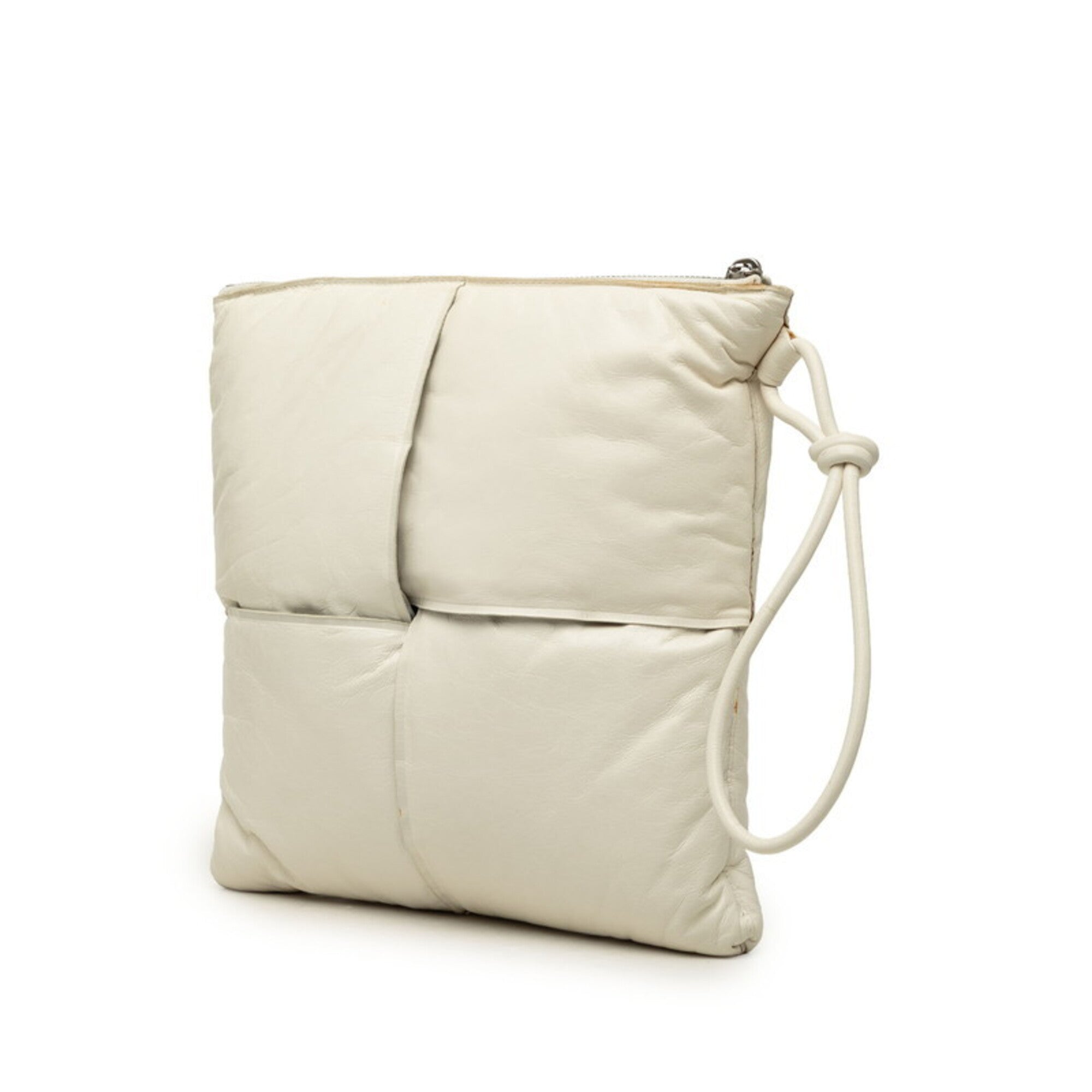 Bottega Veneta White Leather Clutch Bag (Pre-Owned)