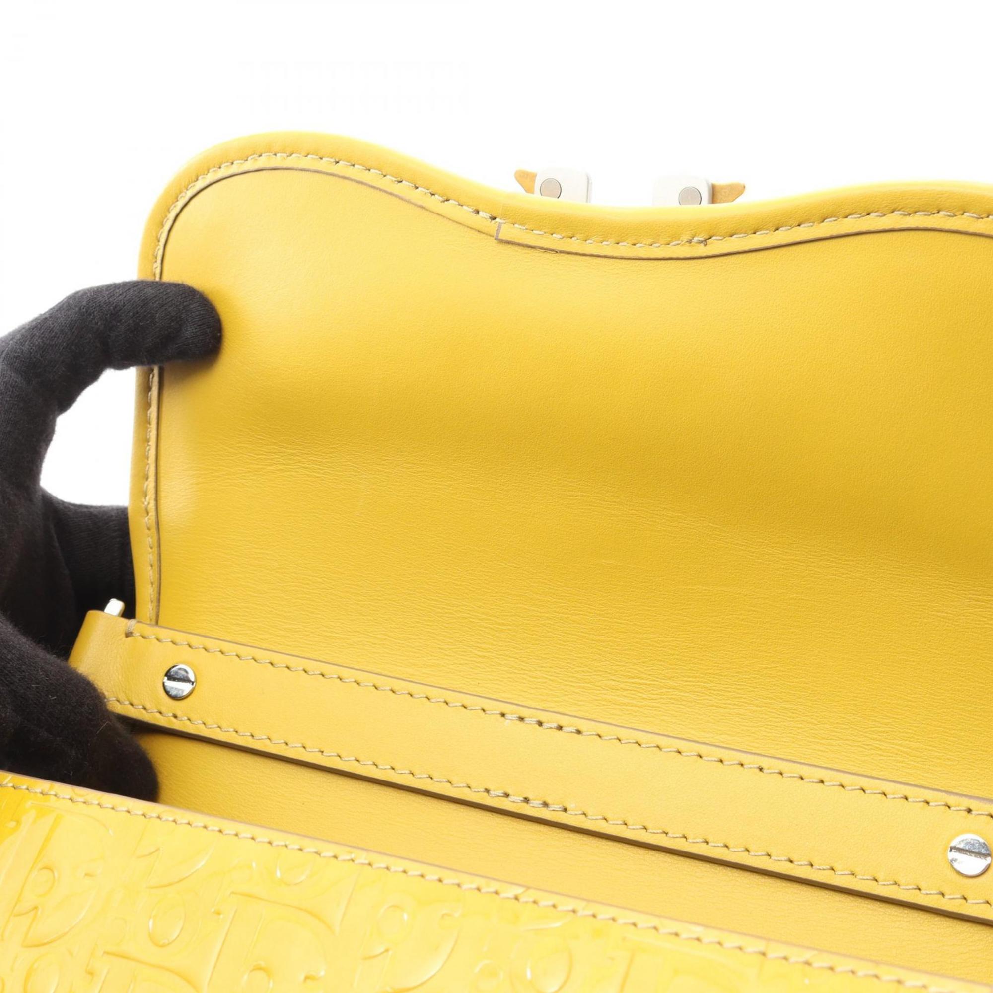 Christian Dior Yellow Patent Leather Shoulder Bag (Pre-Owned)
