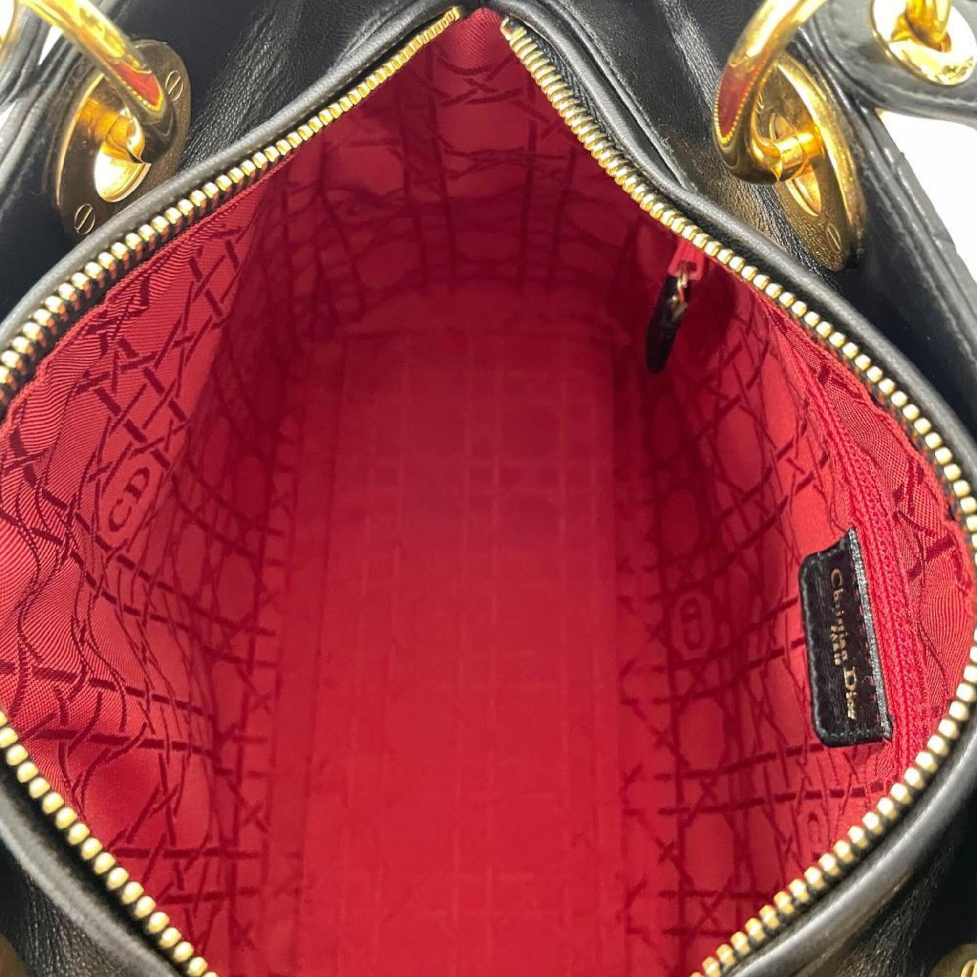 Christian Dior Black Leather Handbag (Pre-Owned)