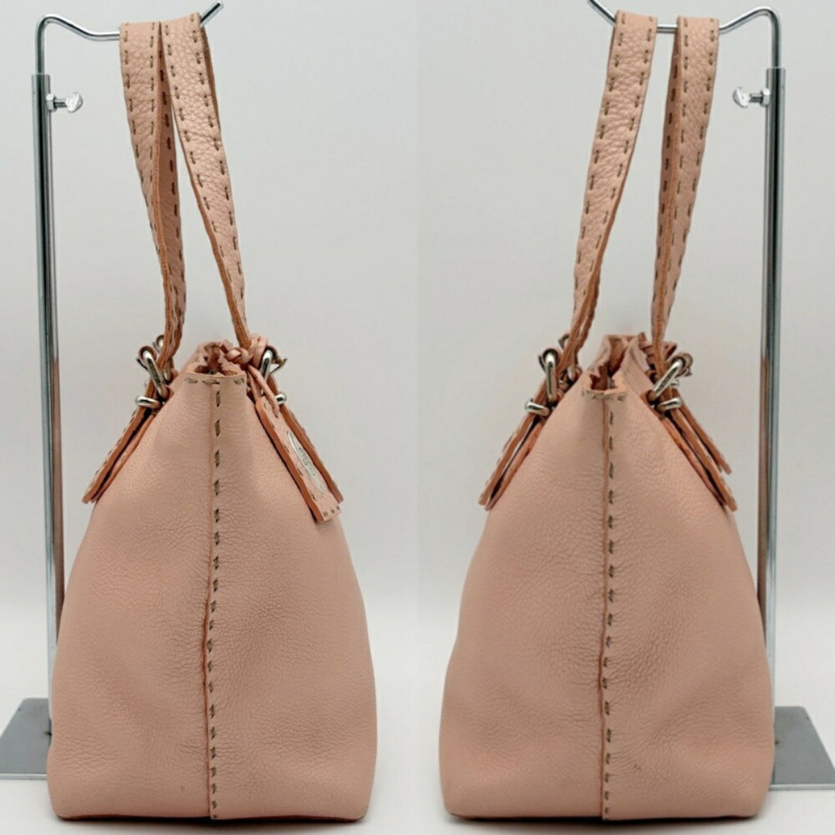 Fendi Pink Leather Tote Bag (Pre-Owned)