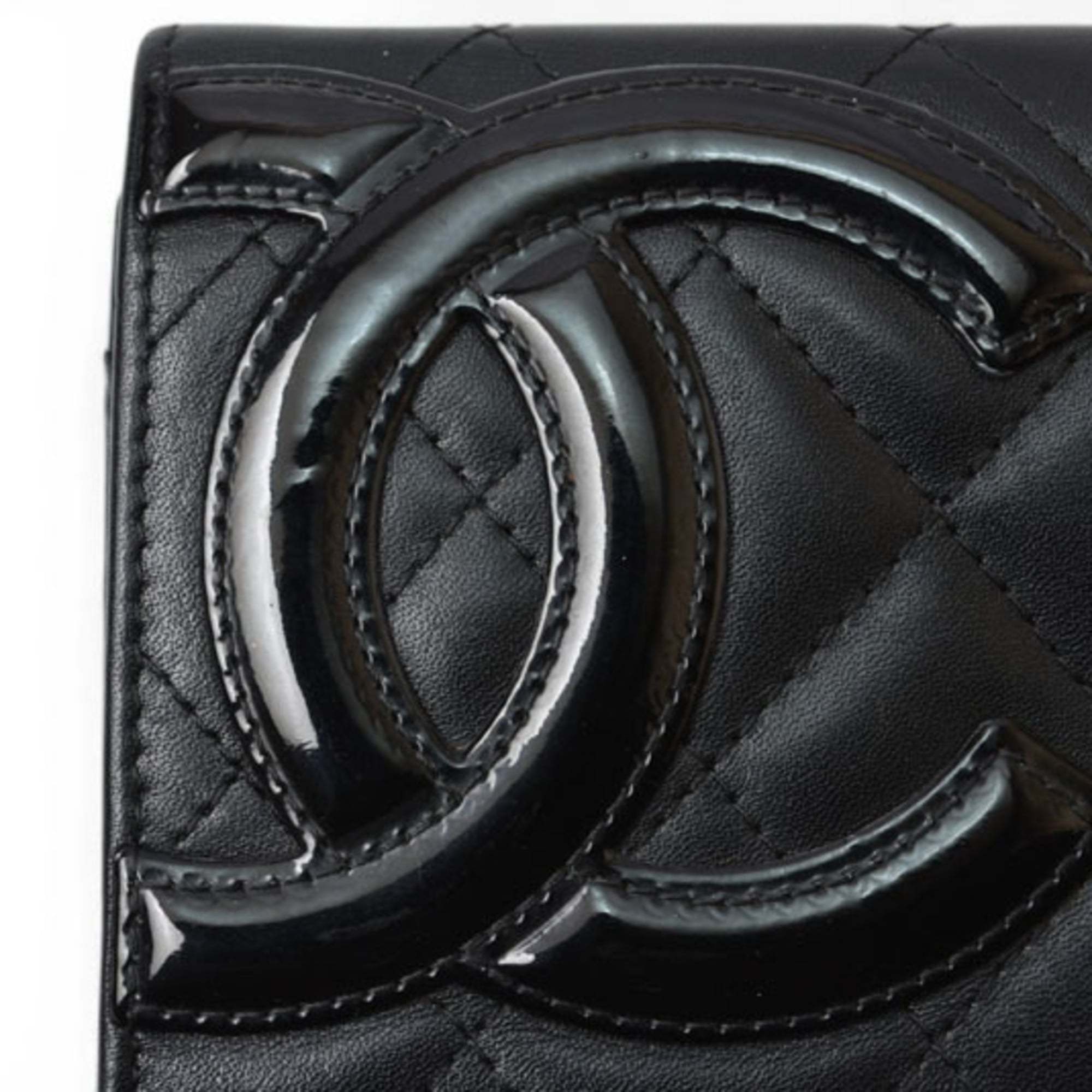 Chanel Black Pink Leather Wallet (Bi-Fold) (Pre-Owned)
