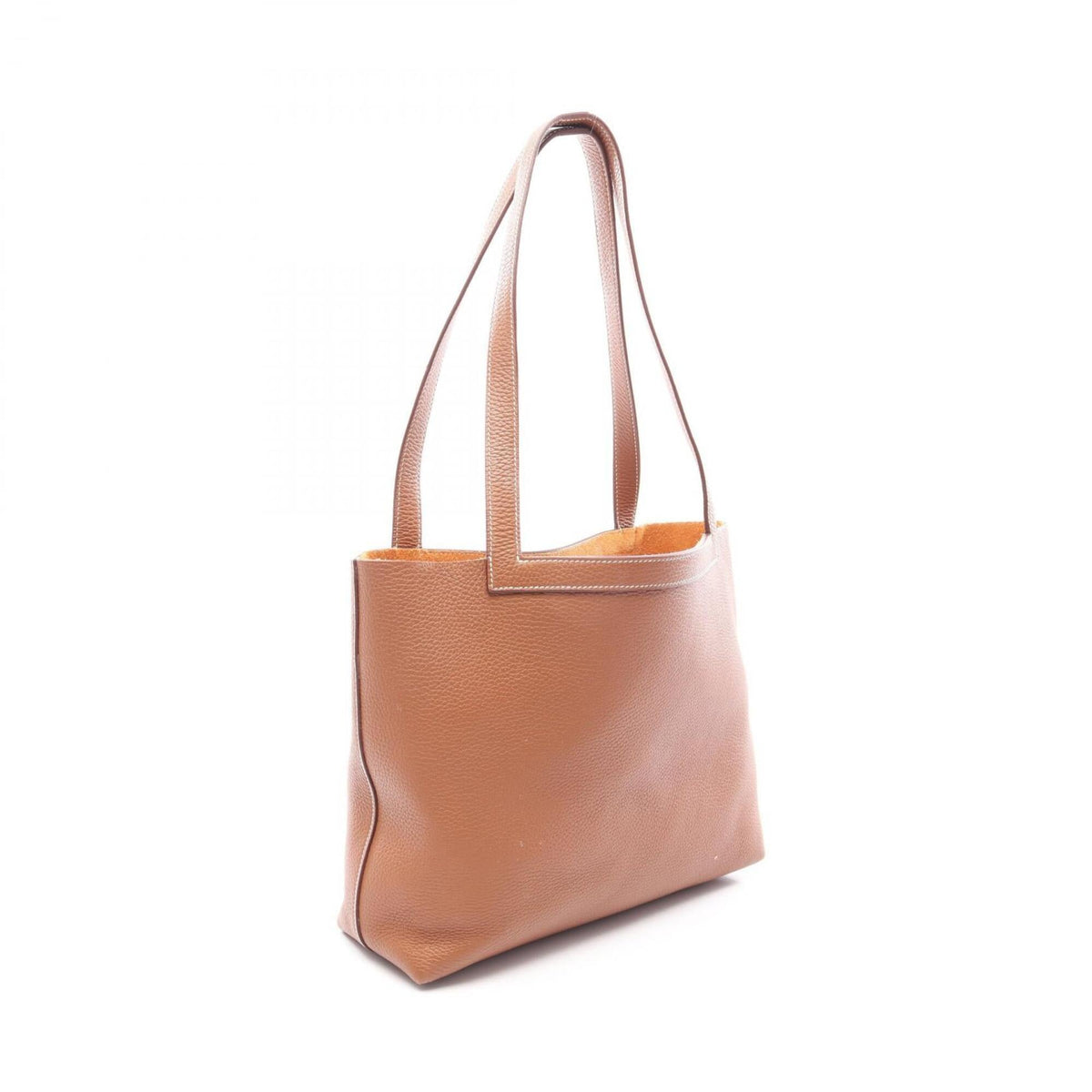 Hermes Brown Taurillon Clemence Leather Handbag Tote Bag (Pre-Owned)