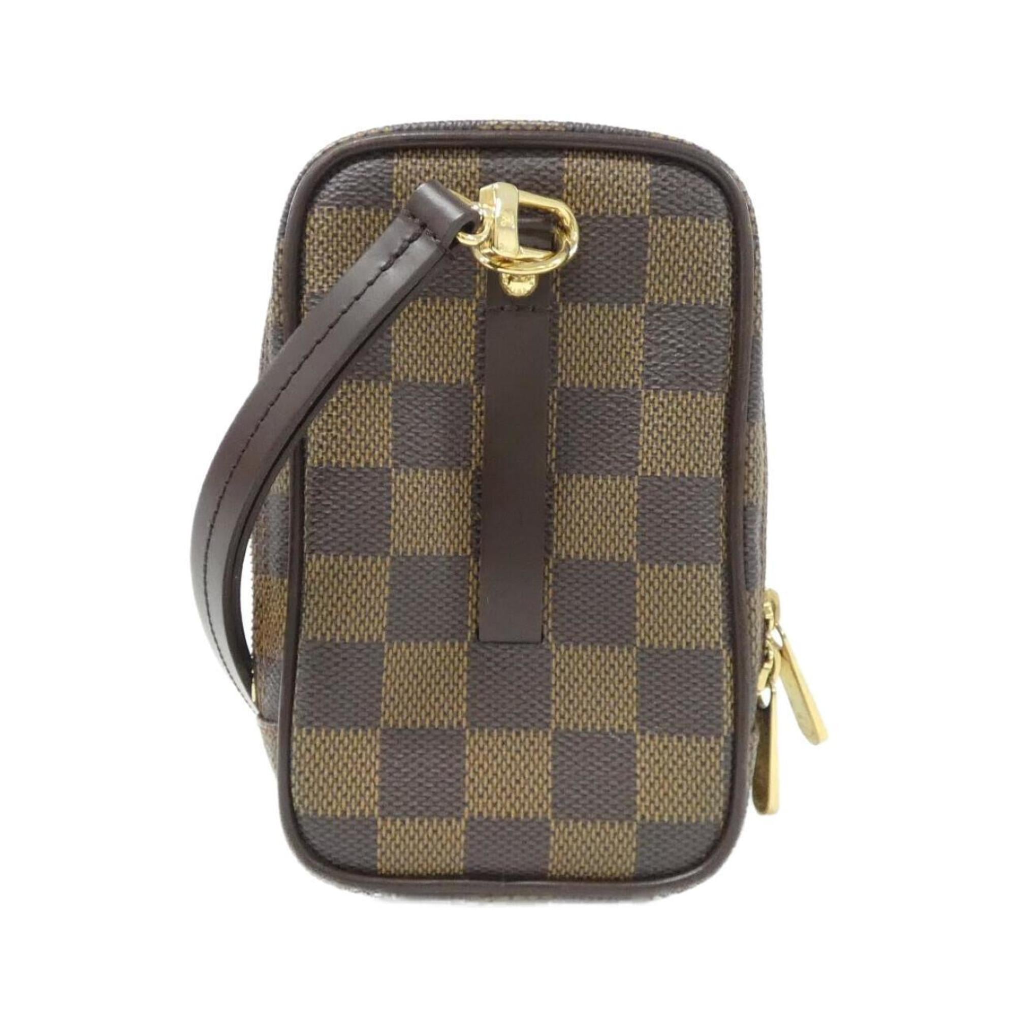 Louis Vuitton Ebene Coated Canvas Handbag Pouch (Pre-Owned)
