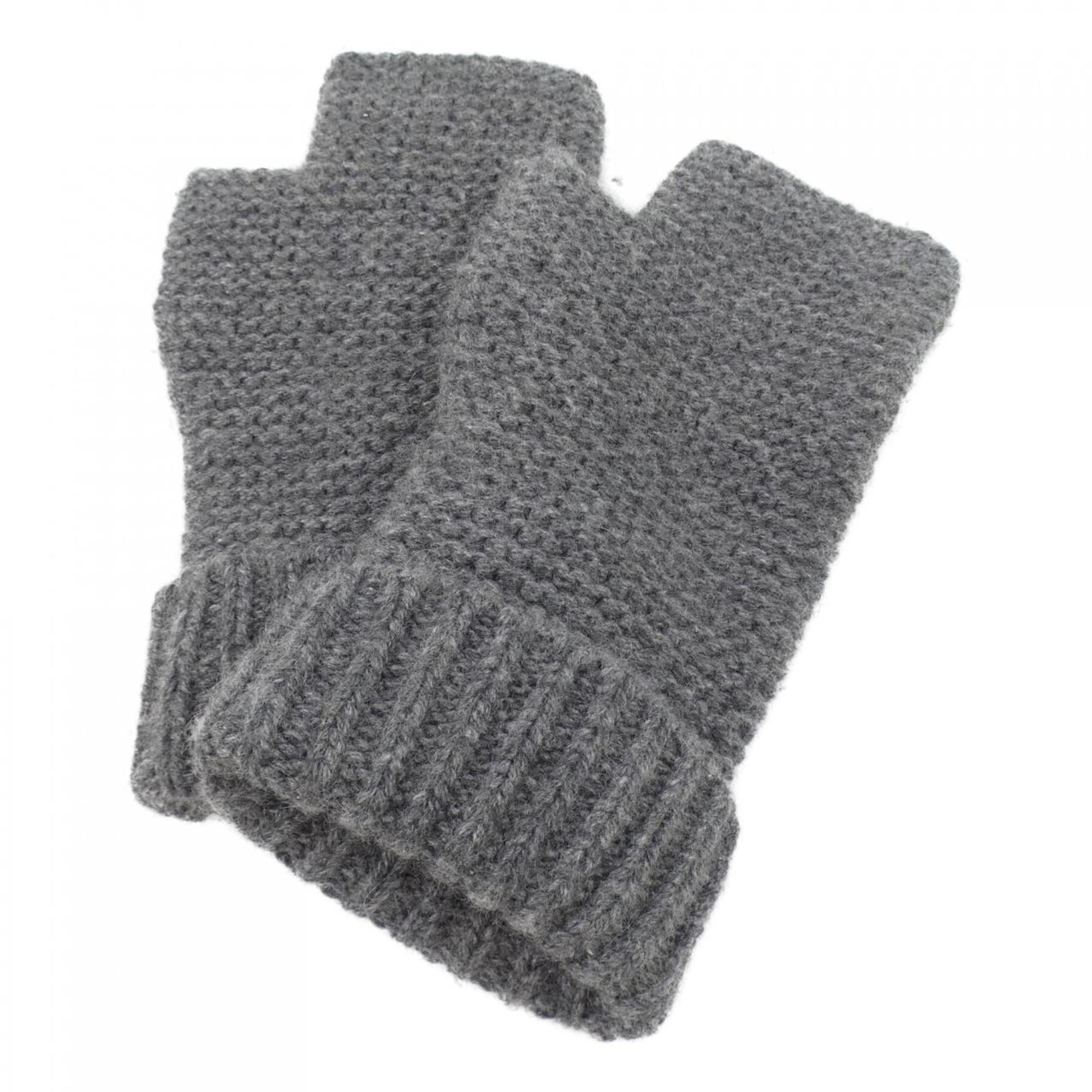 Hermes Gray Cashmere Warm Gloves (Pre-Owned)