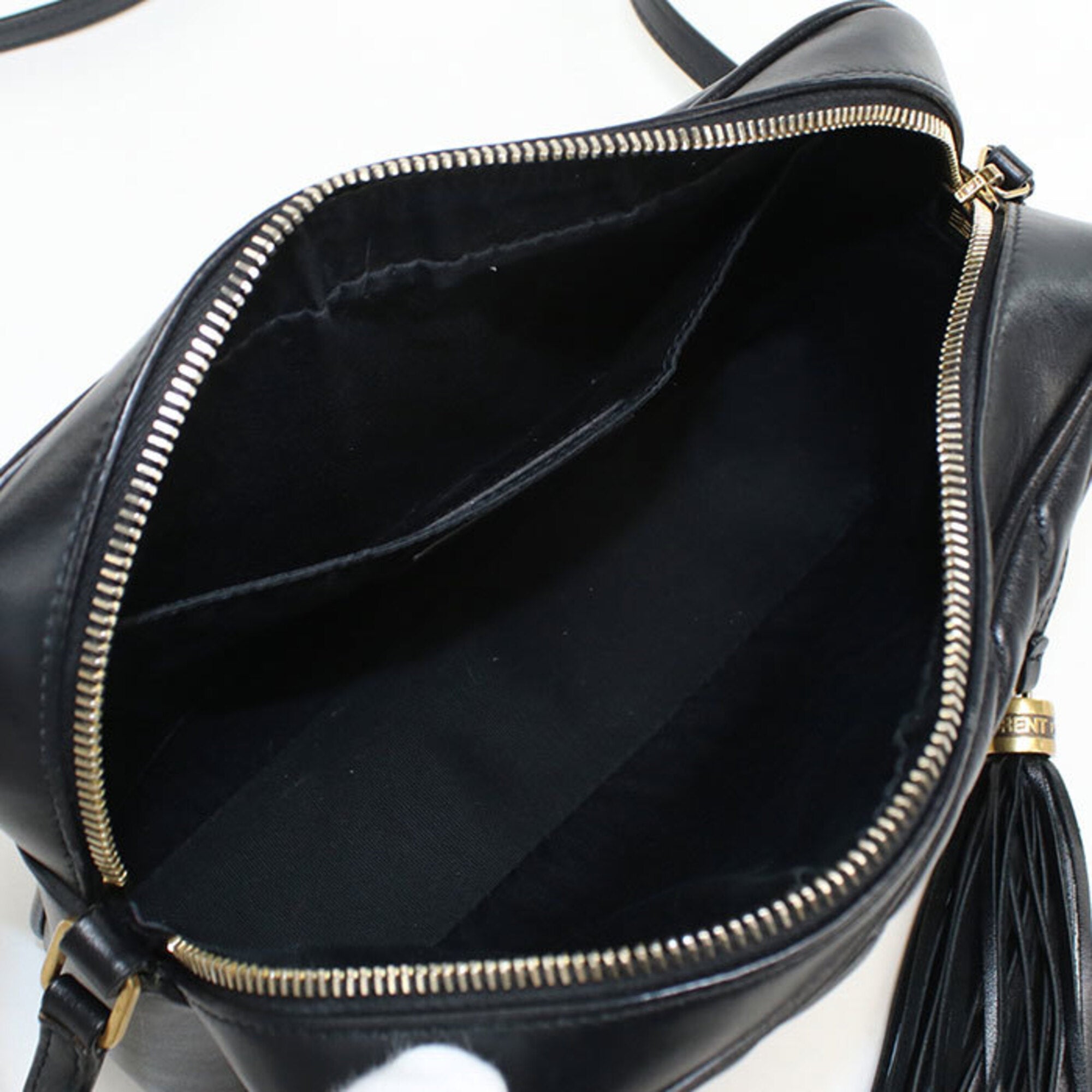 Saint Laurent Black Leather Shoulder Bag (Pre-Owned)