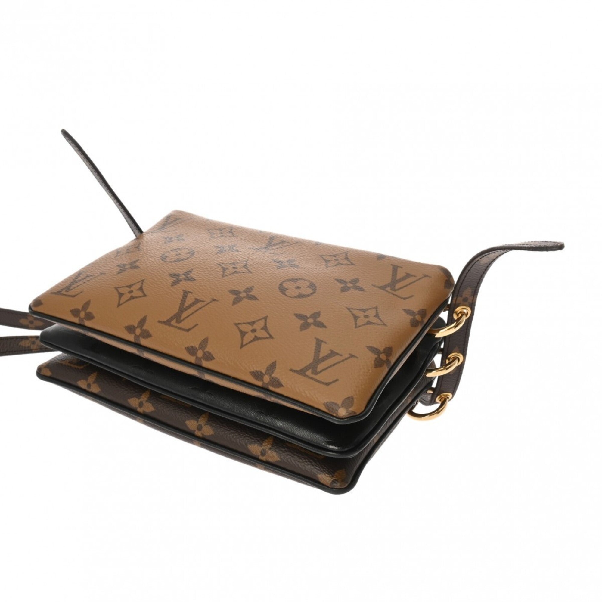 Louis Vuitton Black Brown Monogram Canvas Pochette Shoulder Bag (Pre-Owned)