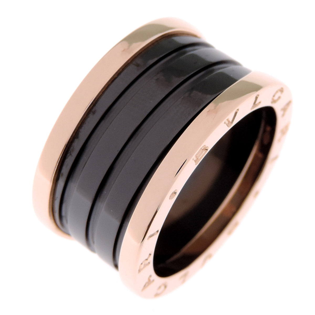 Bvlgari Pink Gold (18K) Ceramic Band Ring (Pre-Owned)