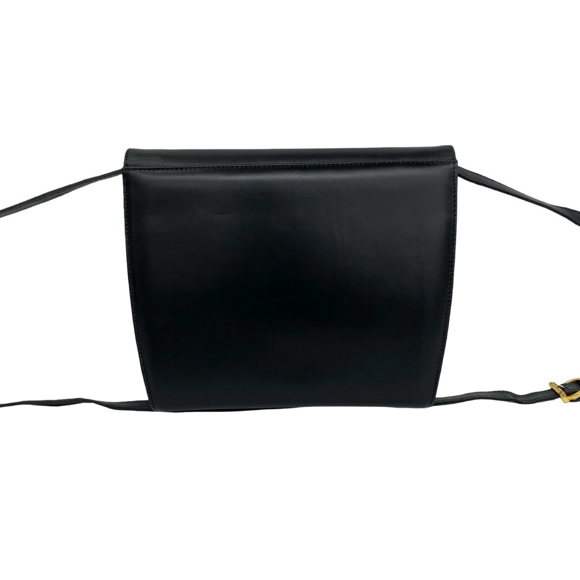Salvatore Ferragamo Black Leather Shoulder Bag (Pre-Owned)