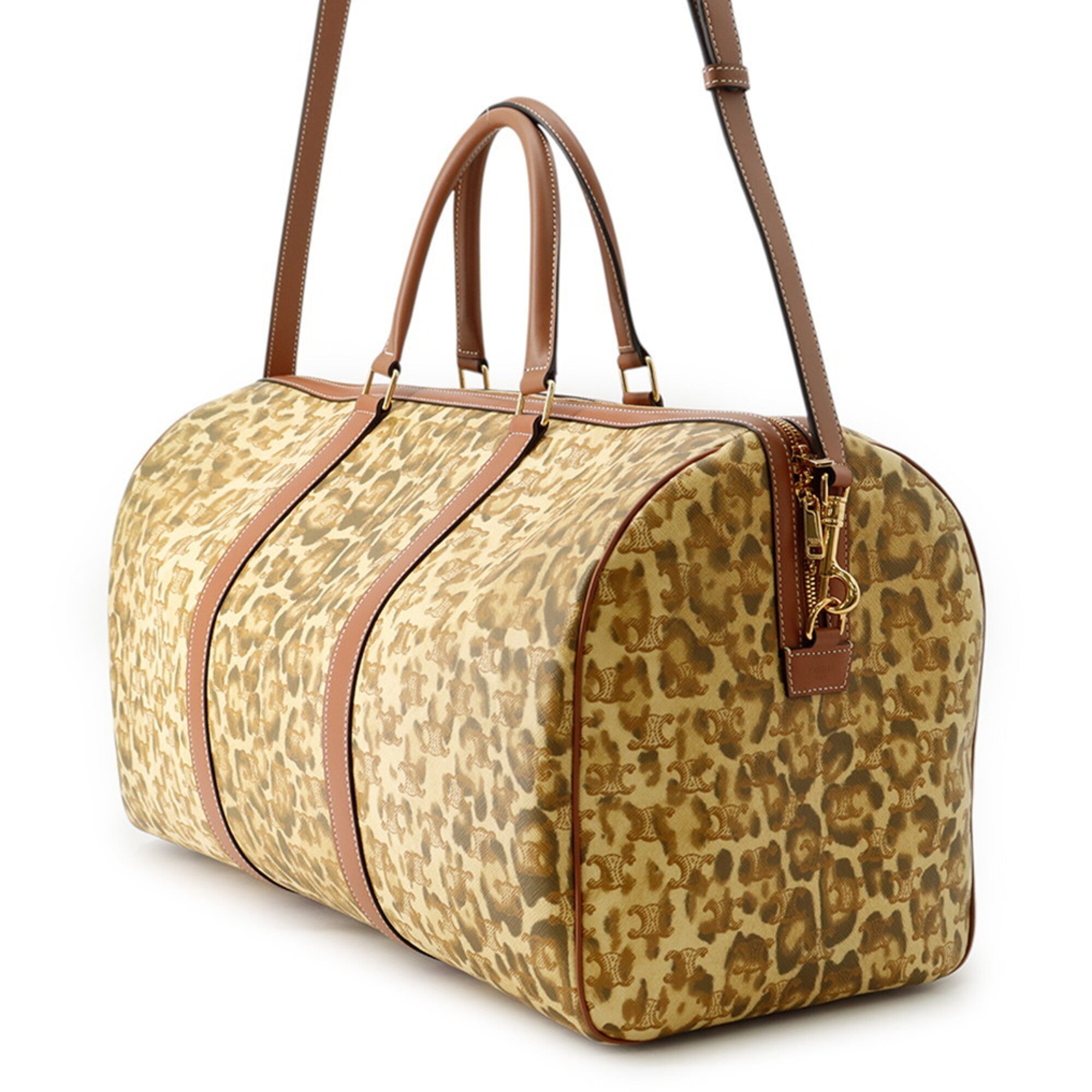 Celine Brown Pvc Leather Boston Bag (Pre-Owned)