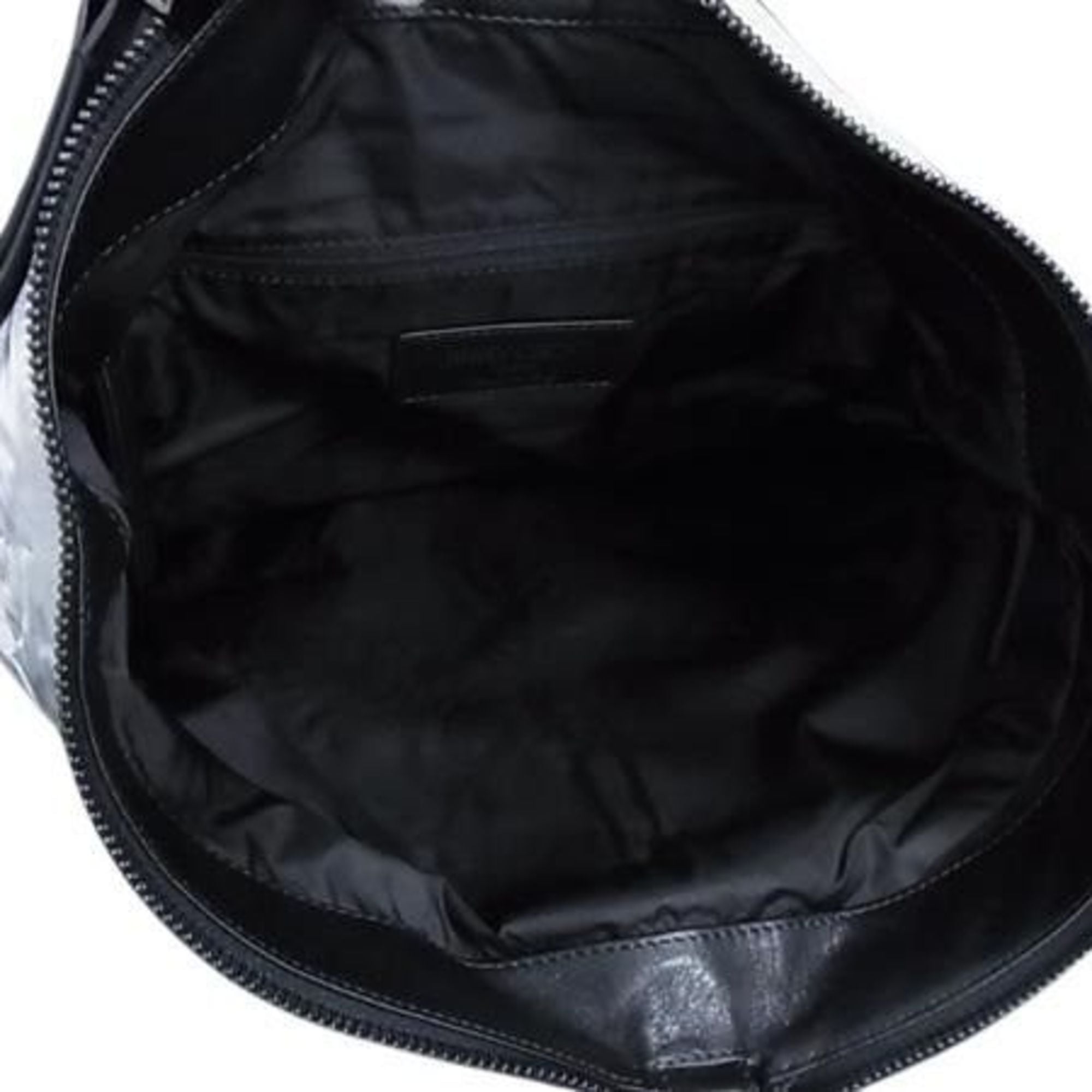 Jimmy Choo Black Silver Nylon Leather Backpack Handbag Shoulder Bag (Pre-Owned)
