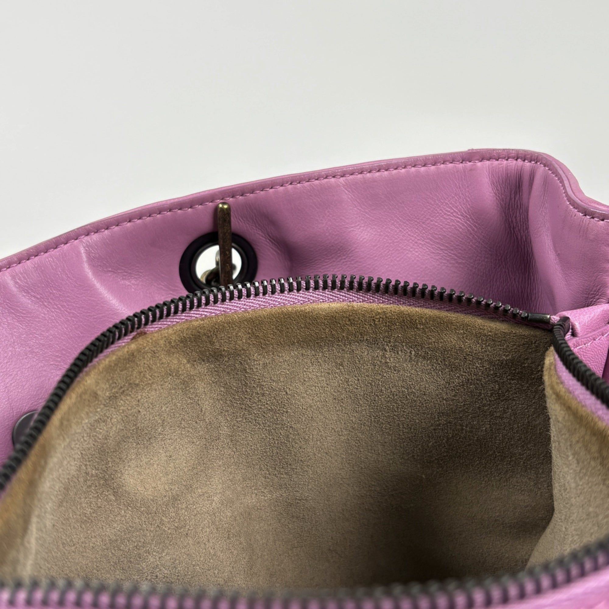 Bottega Veneta Intrecciato Purple Leather Shoulder Bag Tote Bag (Pre-Owned)