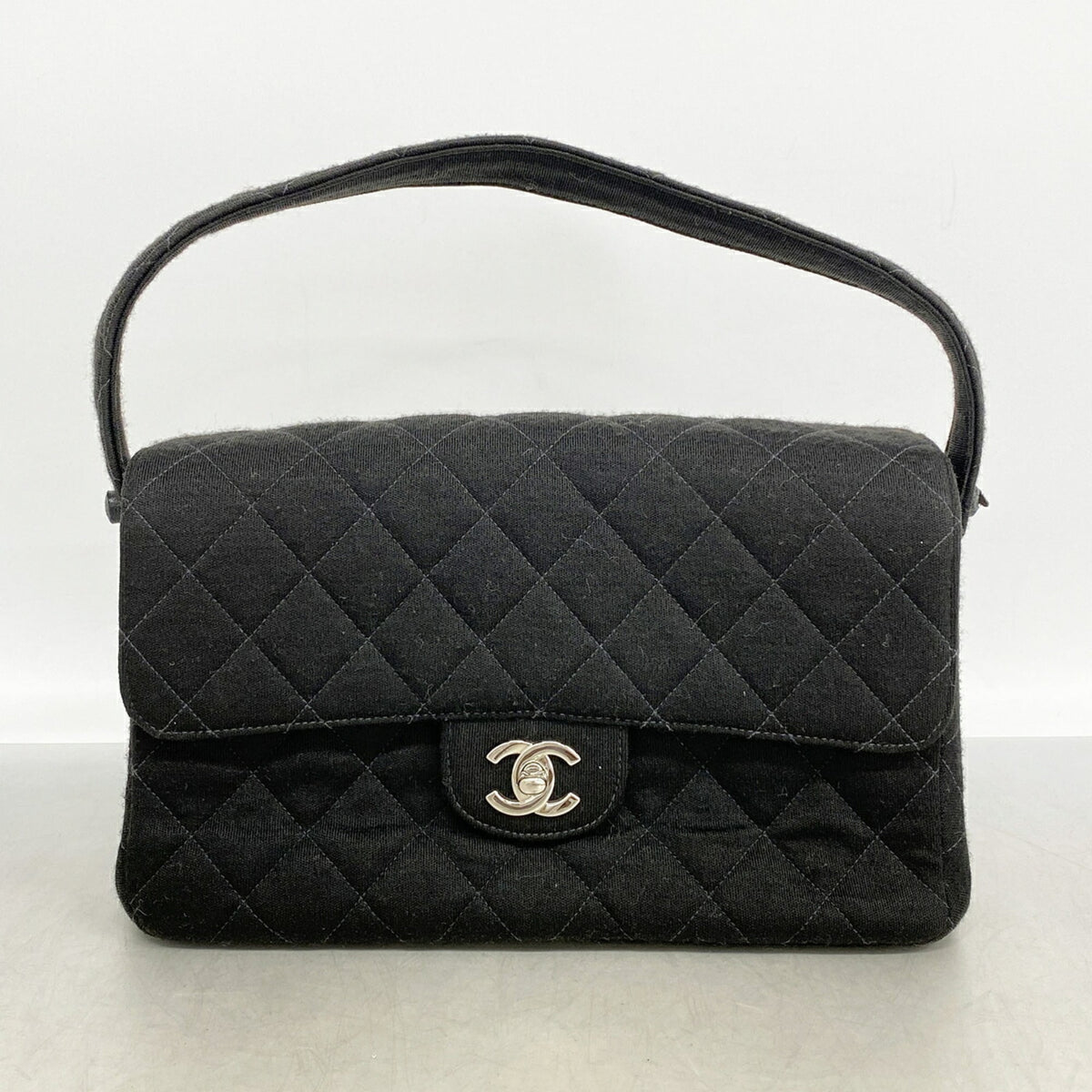 Chanel Black Cotton Handbag (Pre-Owned)