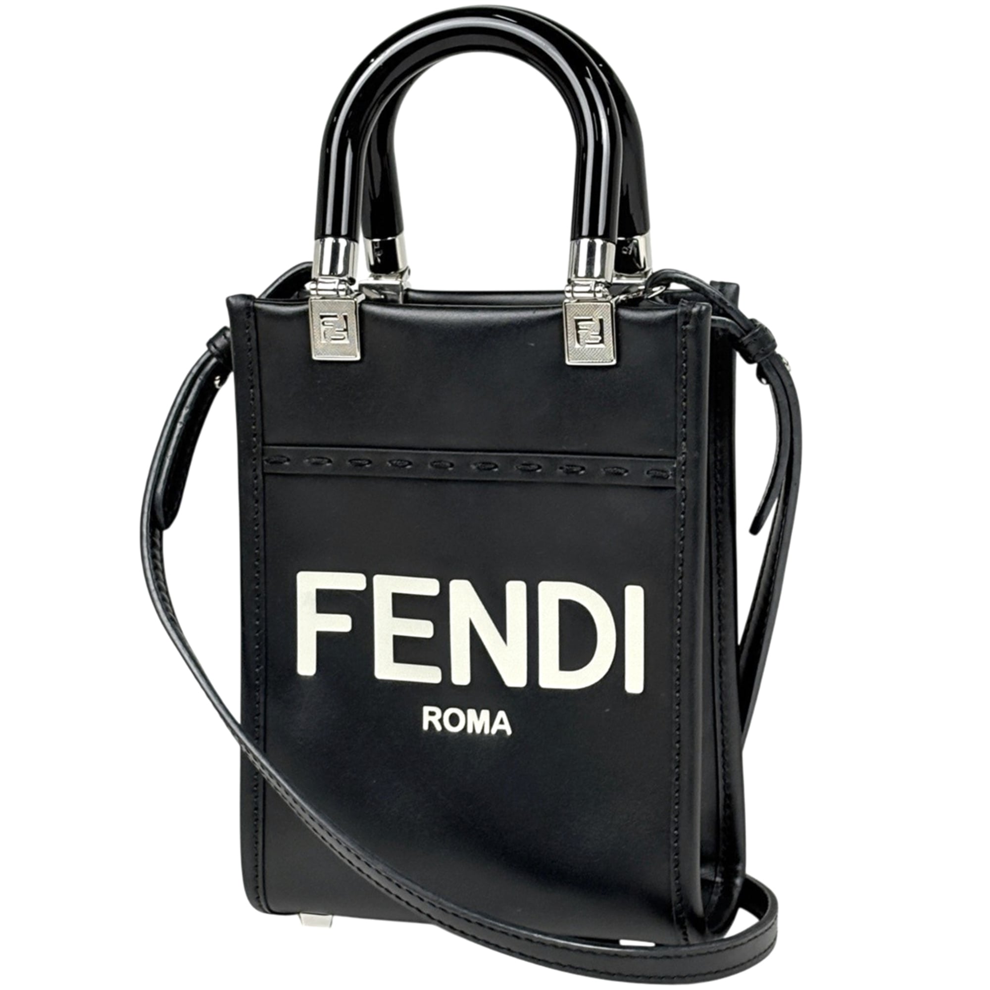 Fendi Black Leather Handbag (Pre-Owned)