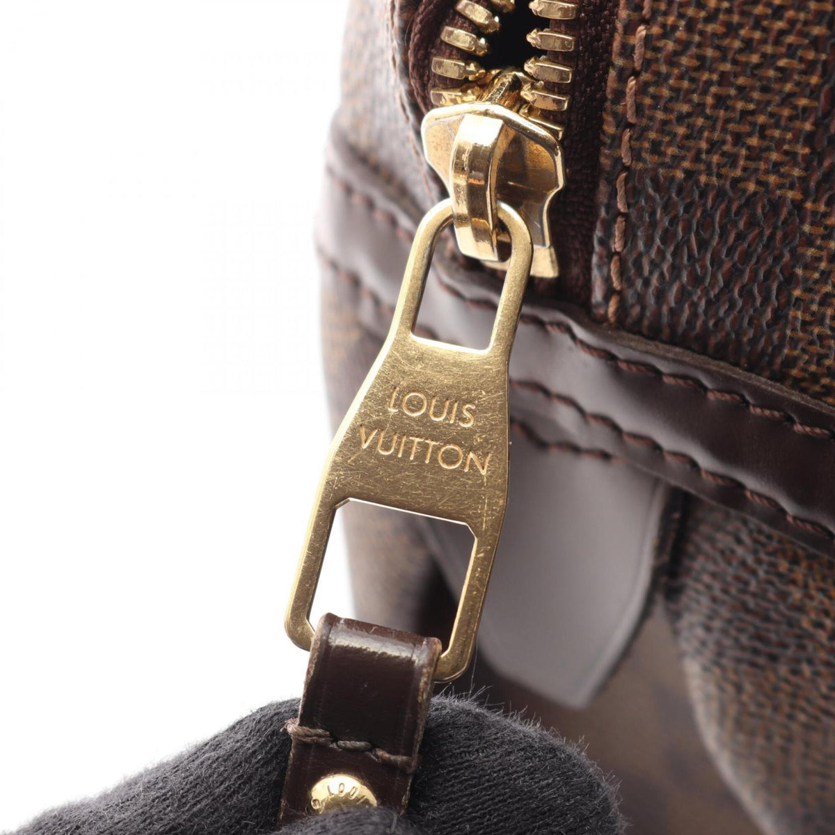Louis Vuitton Brown Ebene Coated Canvas Leather Handbag Shoulder Bag (Pre-Owned)