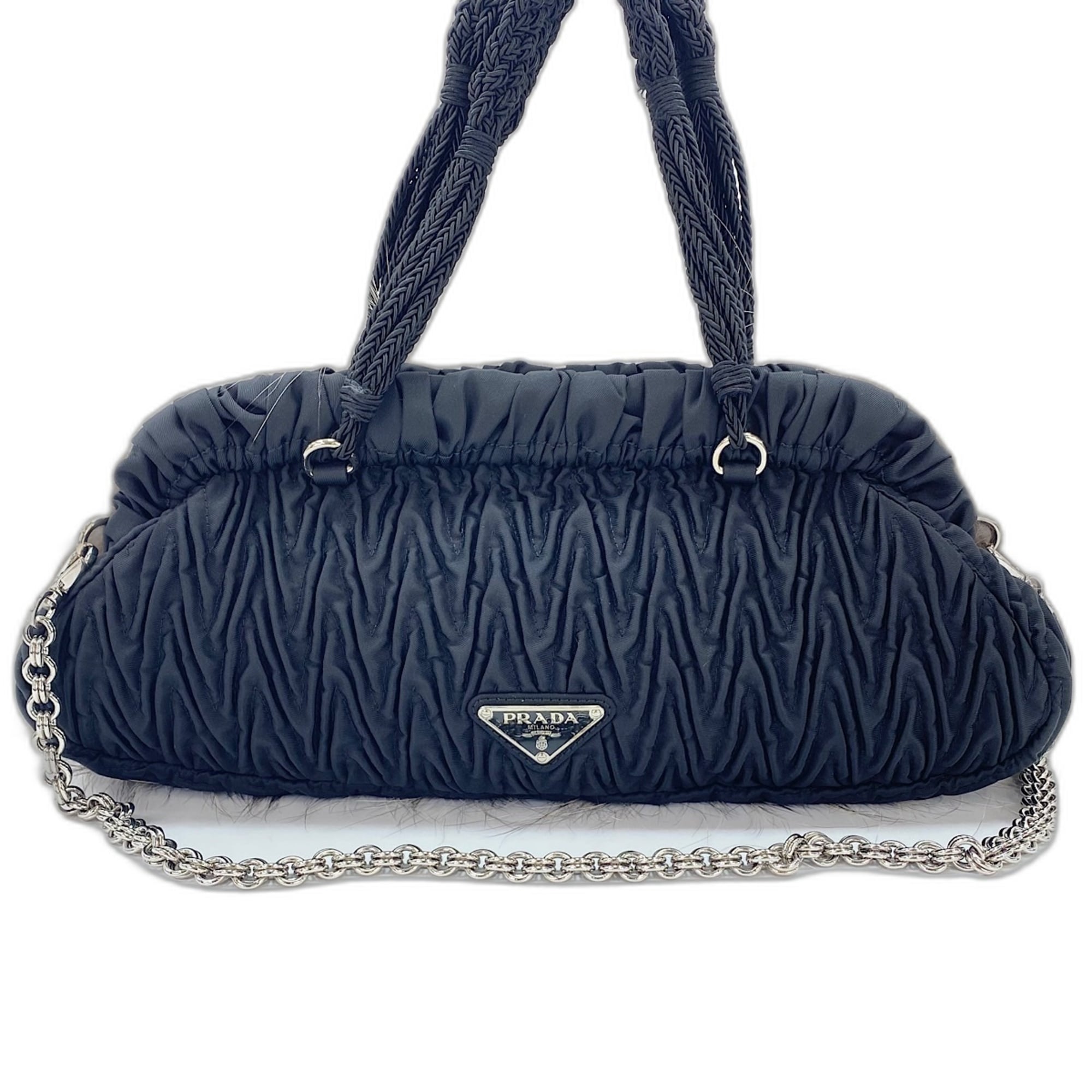Prada Black Handbag Shoulder Bag (Pre-Owned)