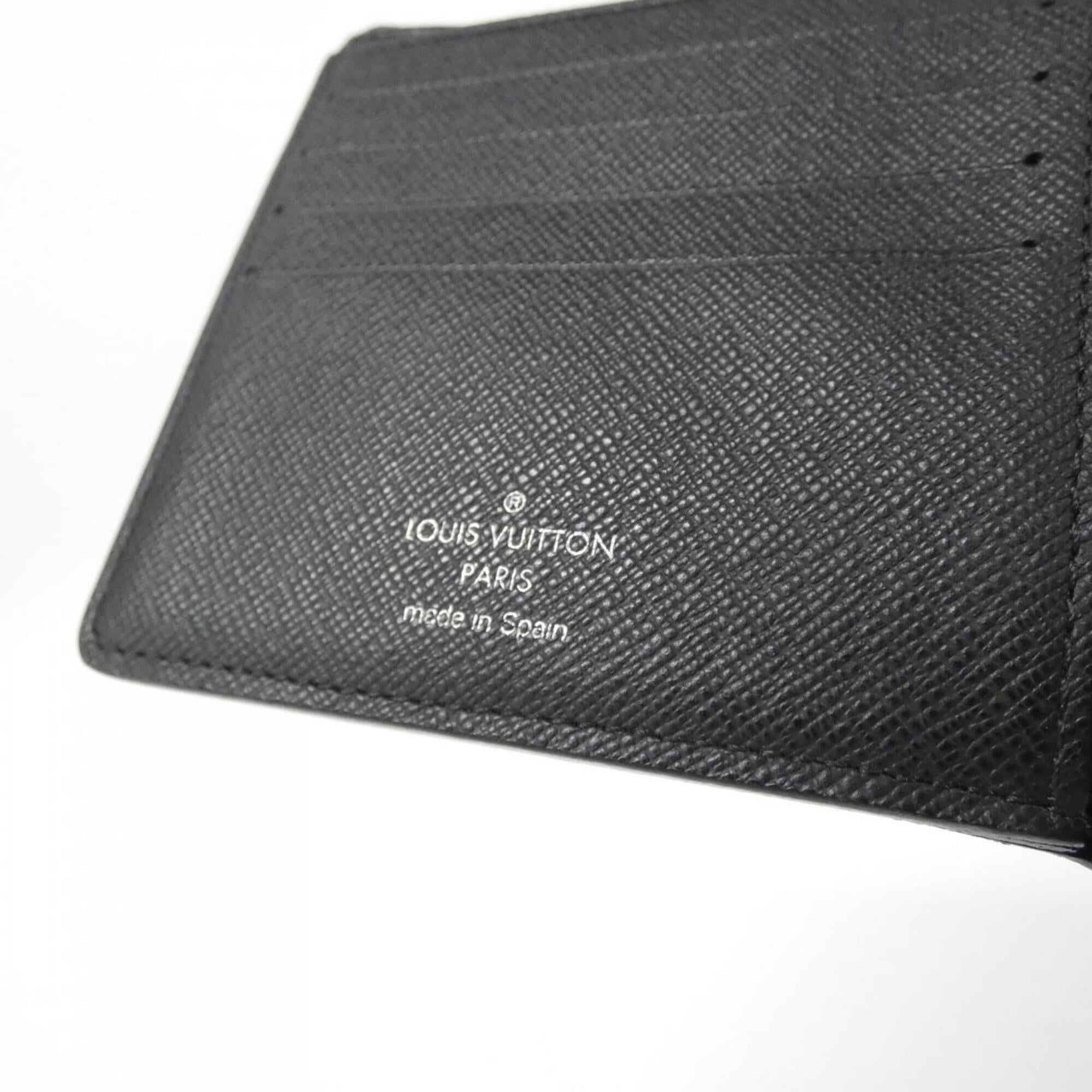 Louis Vuitton Dark Gray Graphite Coated Canvas Wallet (Bi-Fold) (Pre-Owned)