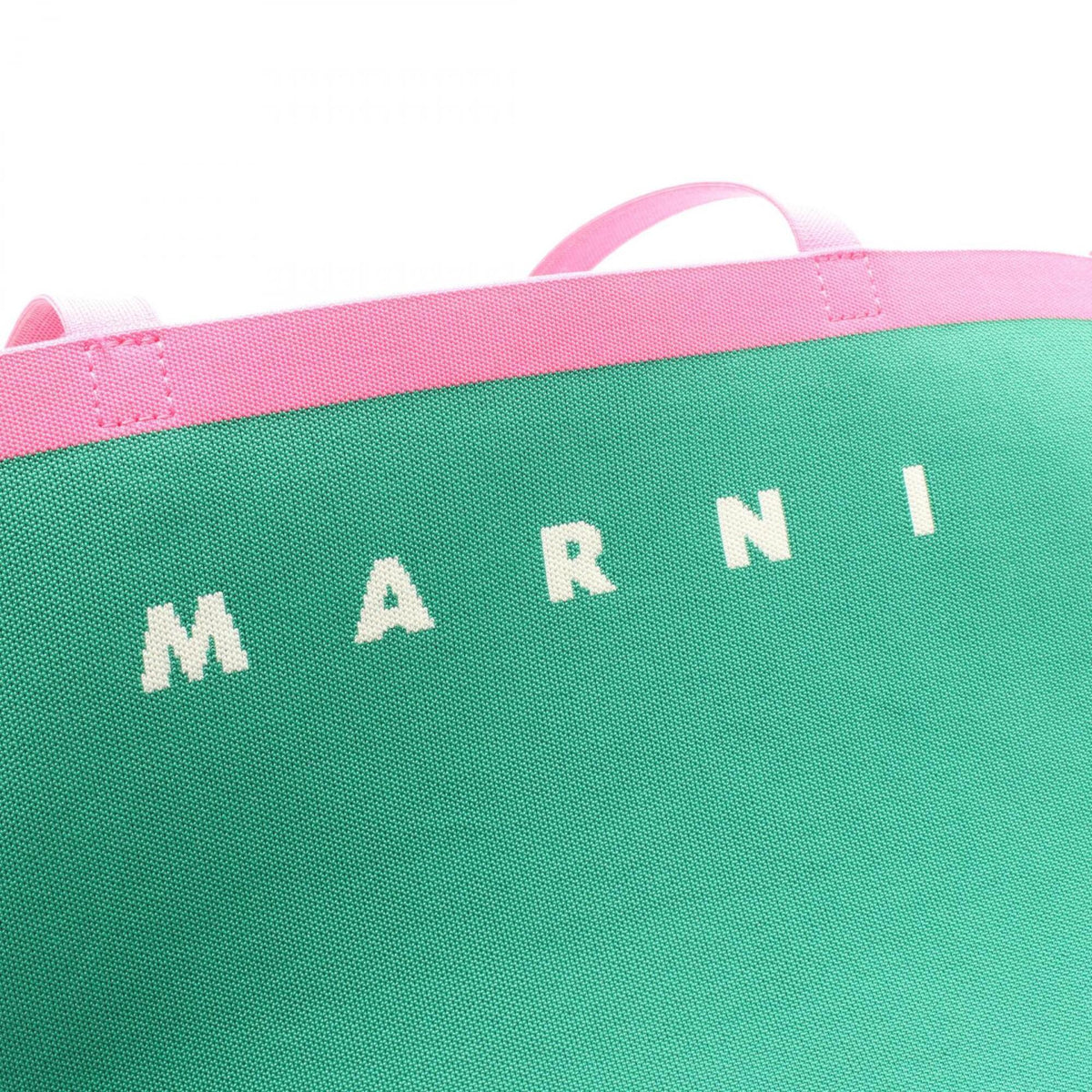Marni Green Pink Polyester Handbag Tote Bag (Pre-Owned)