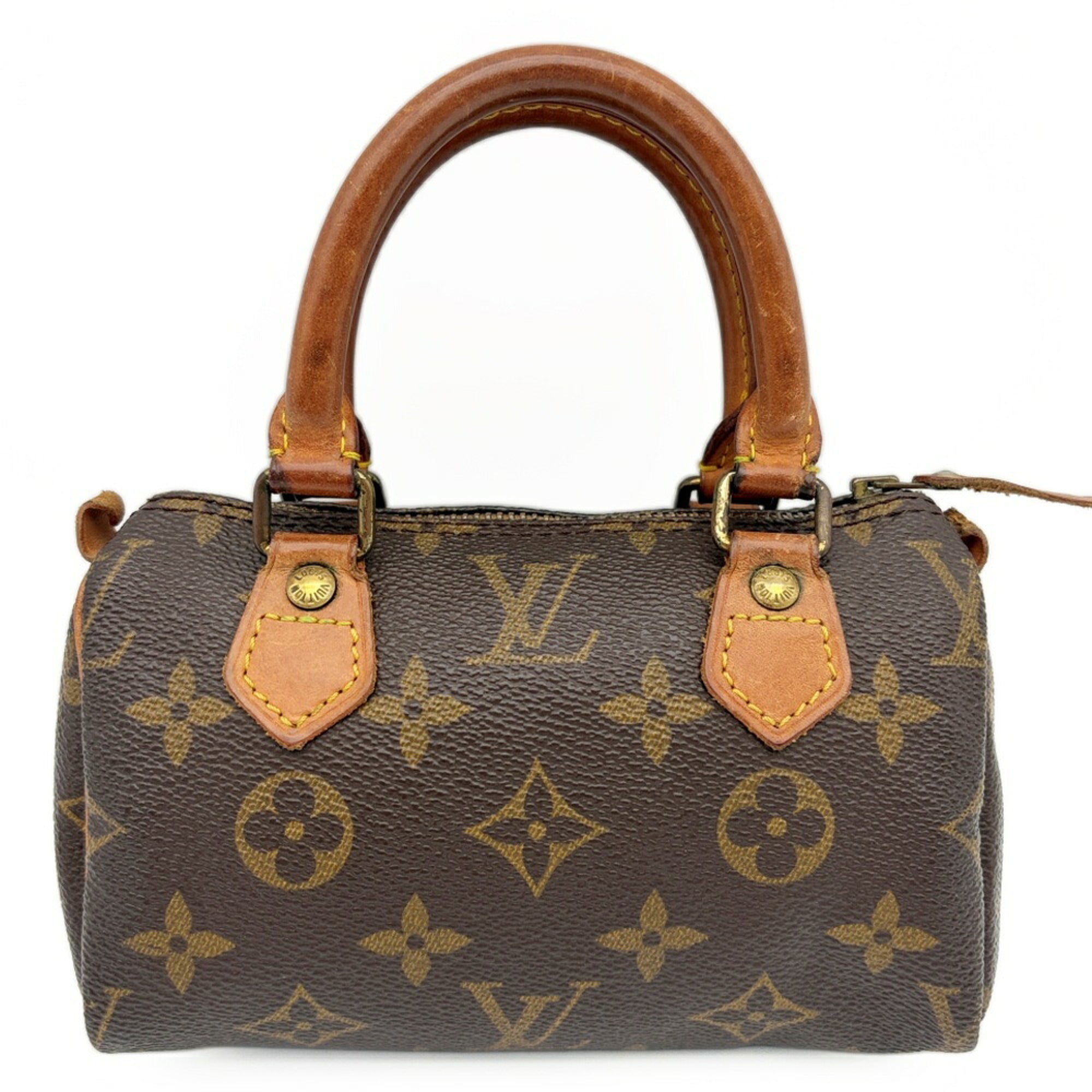 Louis Vuitton Brown Monogram Canvas Leather Boston Bag (Pre-Owned)