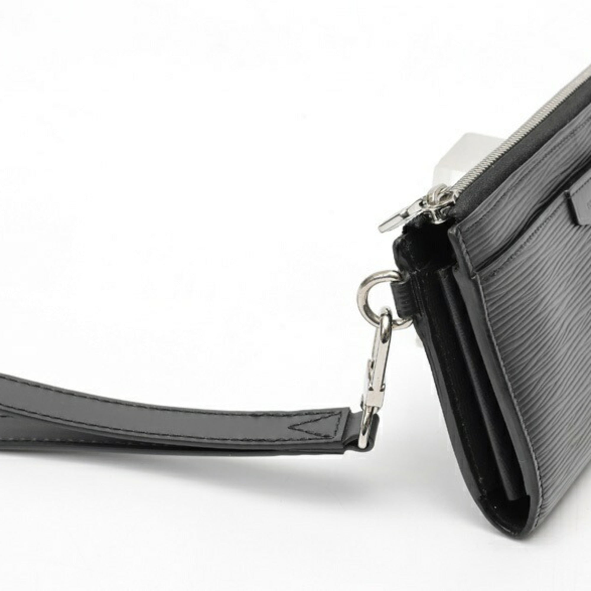 Louis Vuitton Black Noir Epi Leather Chain/Shoulder Wallet (Pre-Owned)