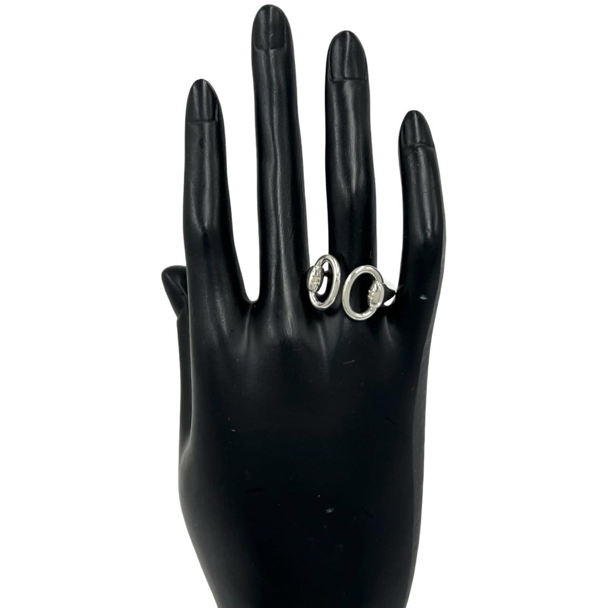 Hermes Silver Silver 925 Band Ring (Pre-Owned)