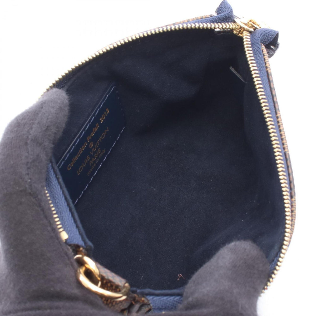 Louis Vuitton Brown Navy Coated Canvas Spangles Handbag Pochette (Pre-Owned)