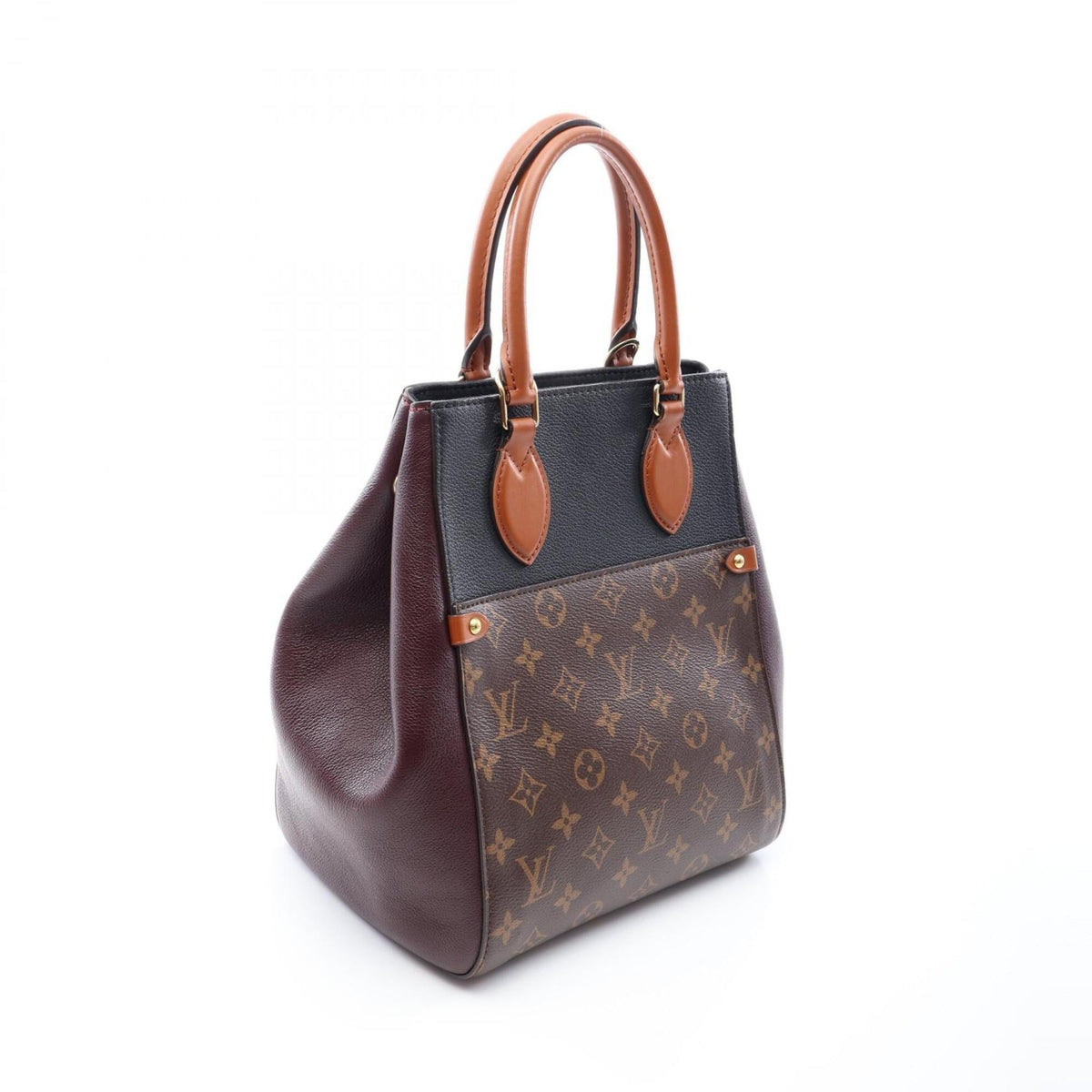 Louis Vuitton Black Bordeaux Multi-Color Noir Wine Pvc Coated Canvas Leather Handbag (Pre-Owned)