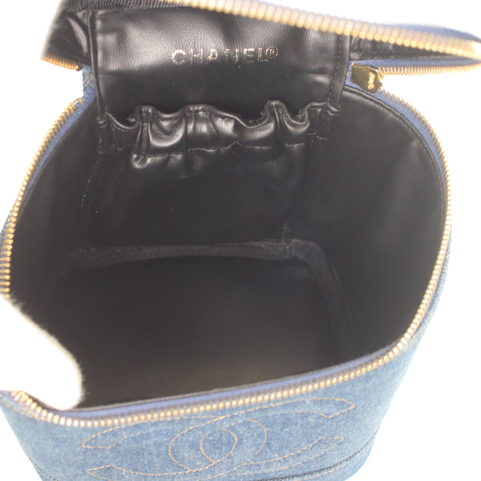 Chanel Gold Denim Handbag (Pre-Owned)