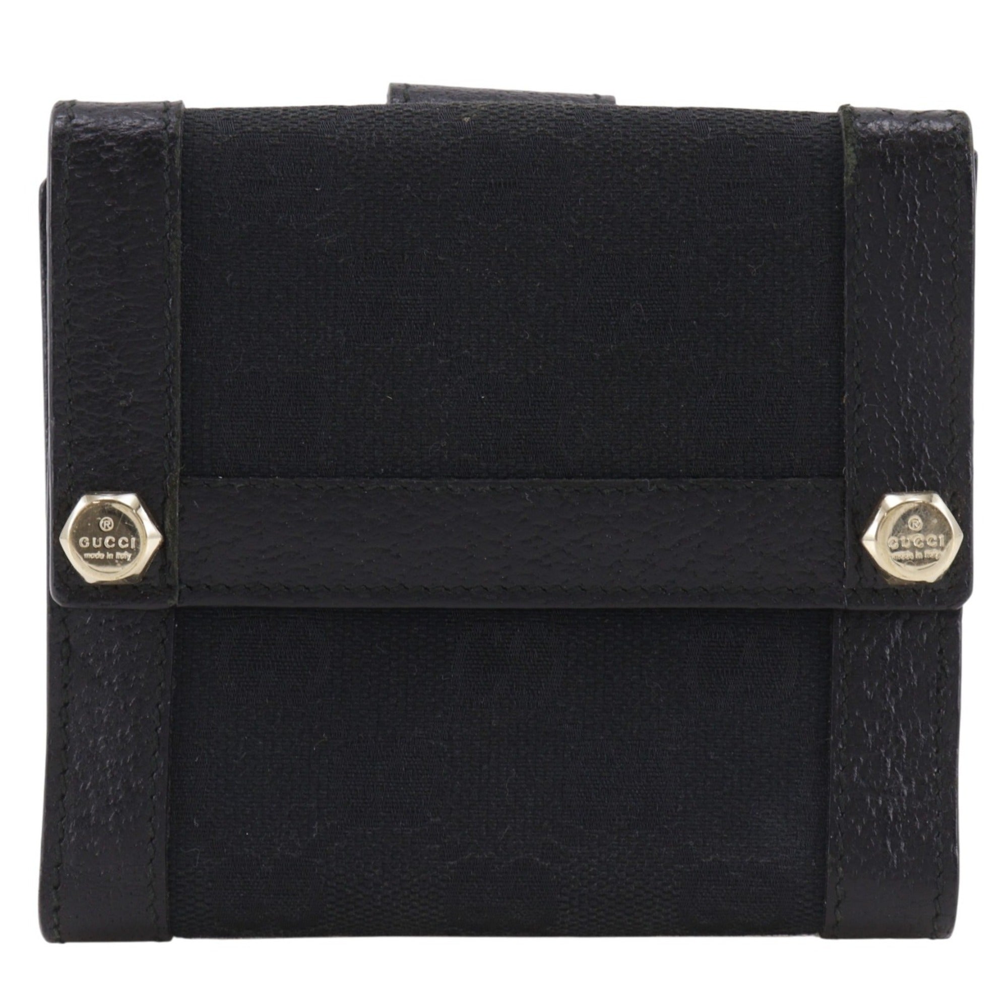 Gucci Black Gg Canvas Wallet (Bi-Fold) (Pre-Owned)
