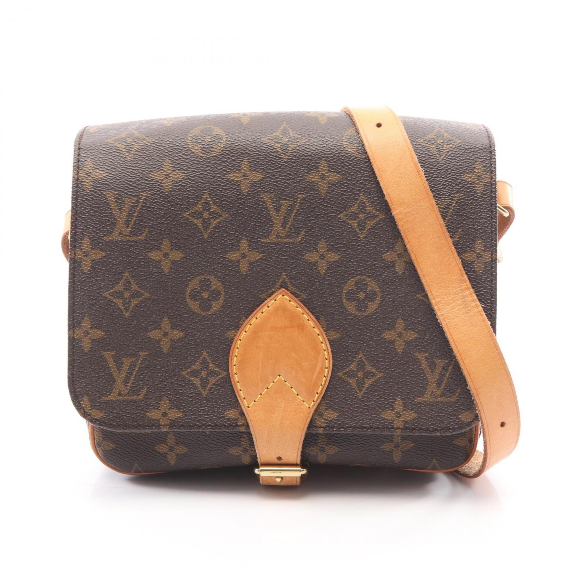 Louis Vuitton Brown Pvc Coated Canvas Leather Handbag Shoulder Bag (Pre-Owned)