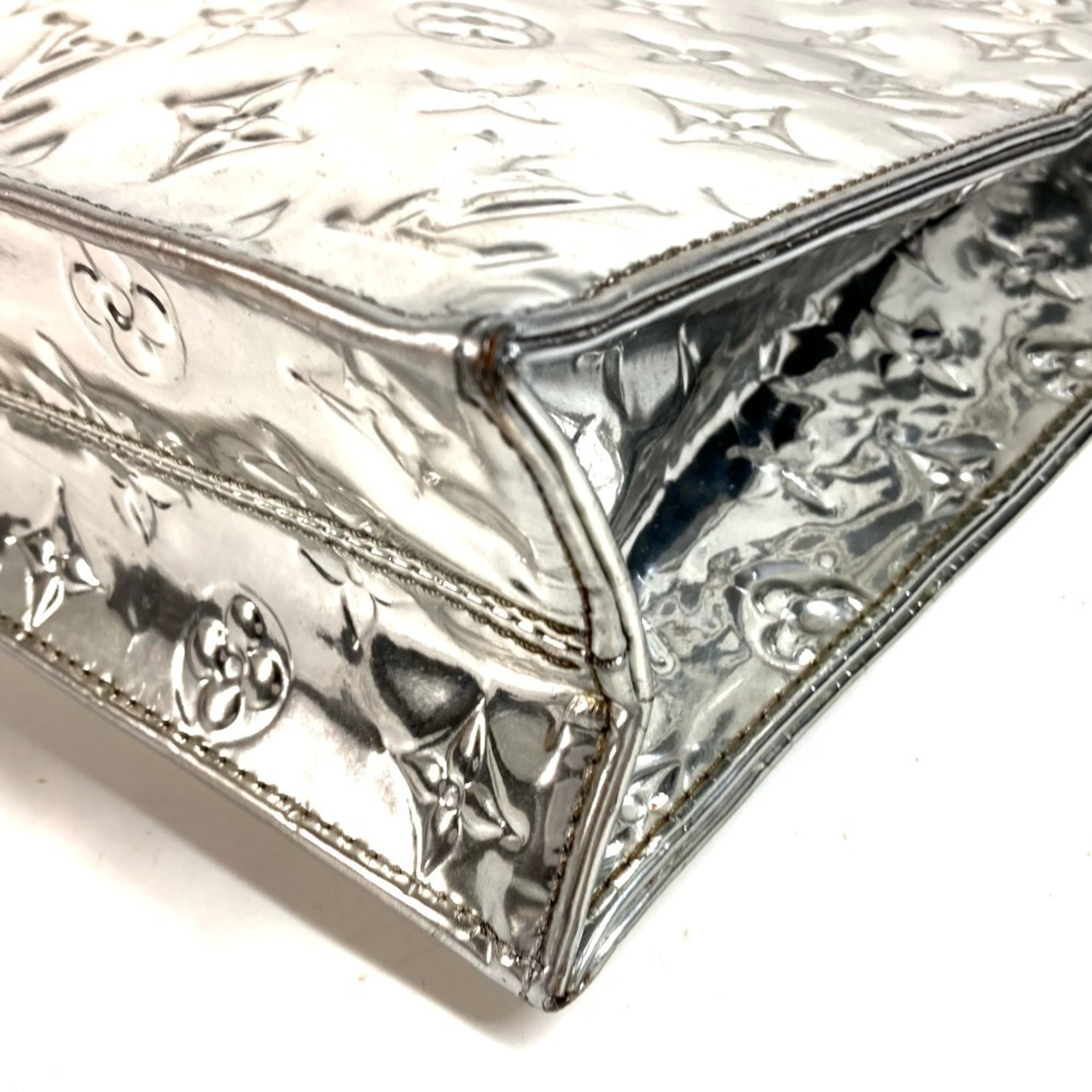 Louis Vuitton Monogram Miroir Argent Silver Leather Handbag Tote Bag (Pre-Owned)