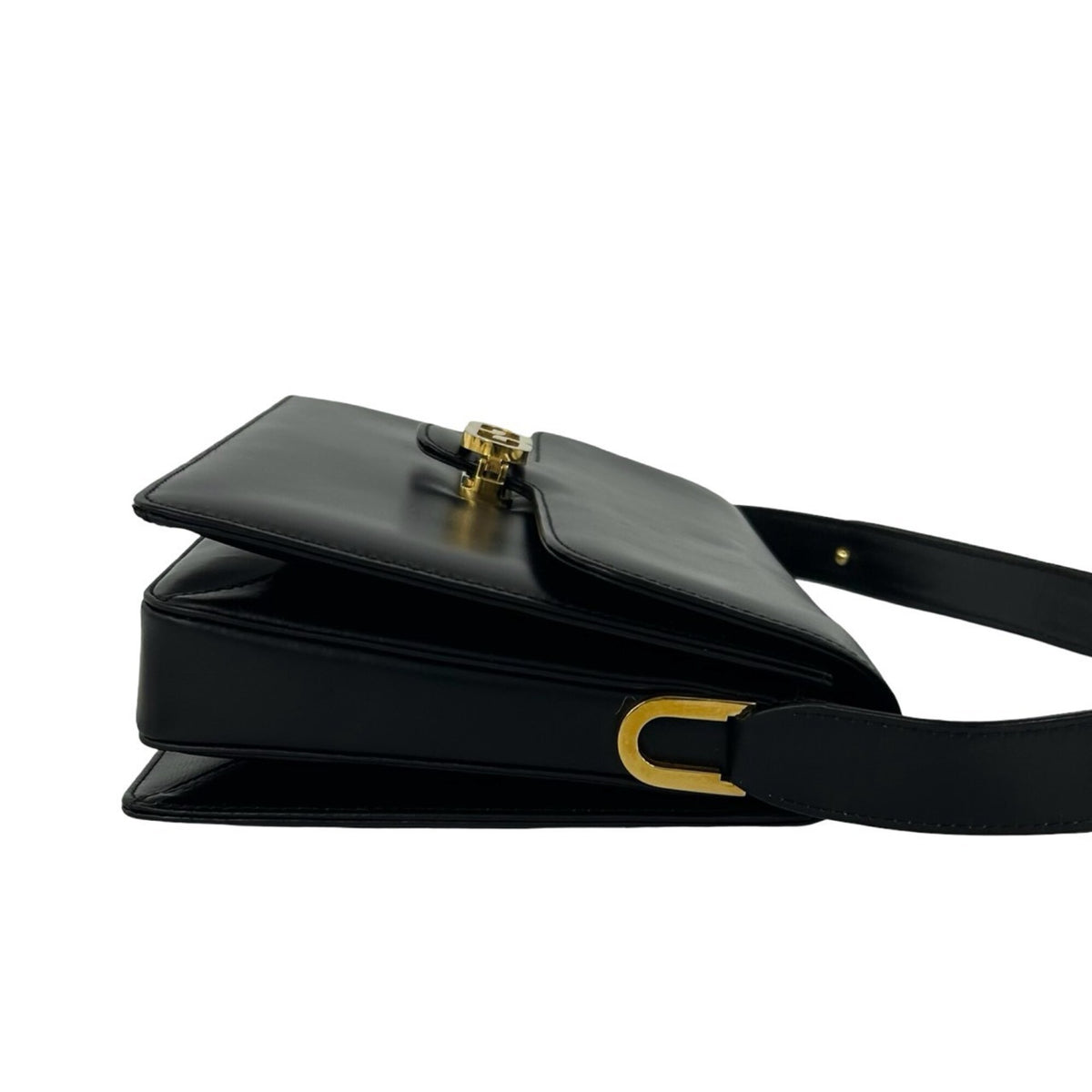 Gucci Black Leather Handbag Shoulder Bag (Pre-Owned)