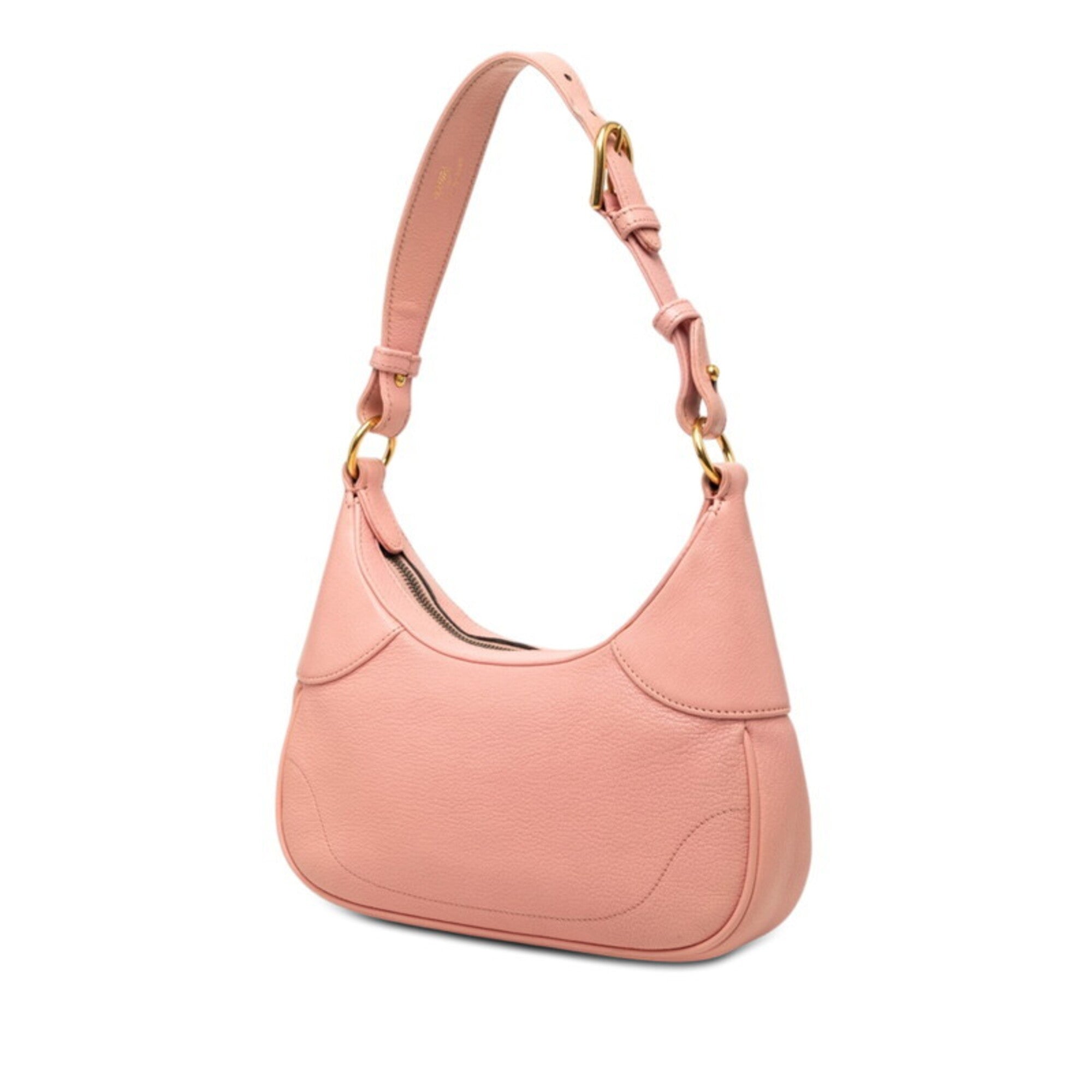 Gucci Pink Leather Handbag Shoulder Bag (Pre-Owned)