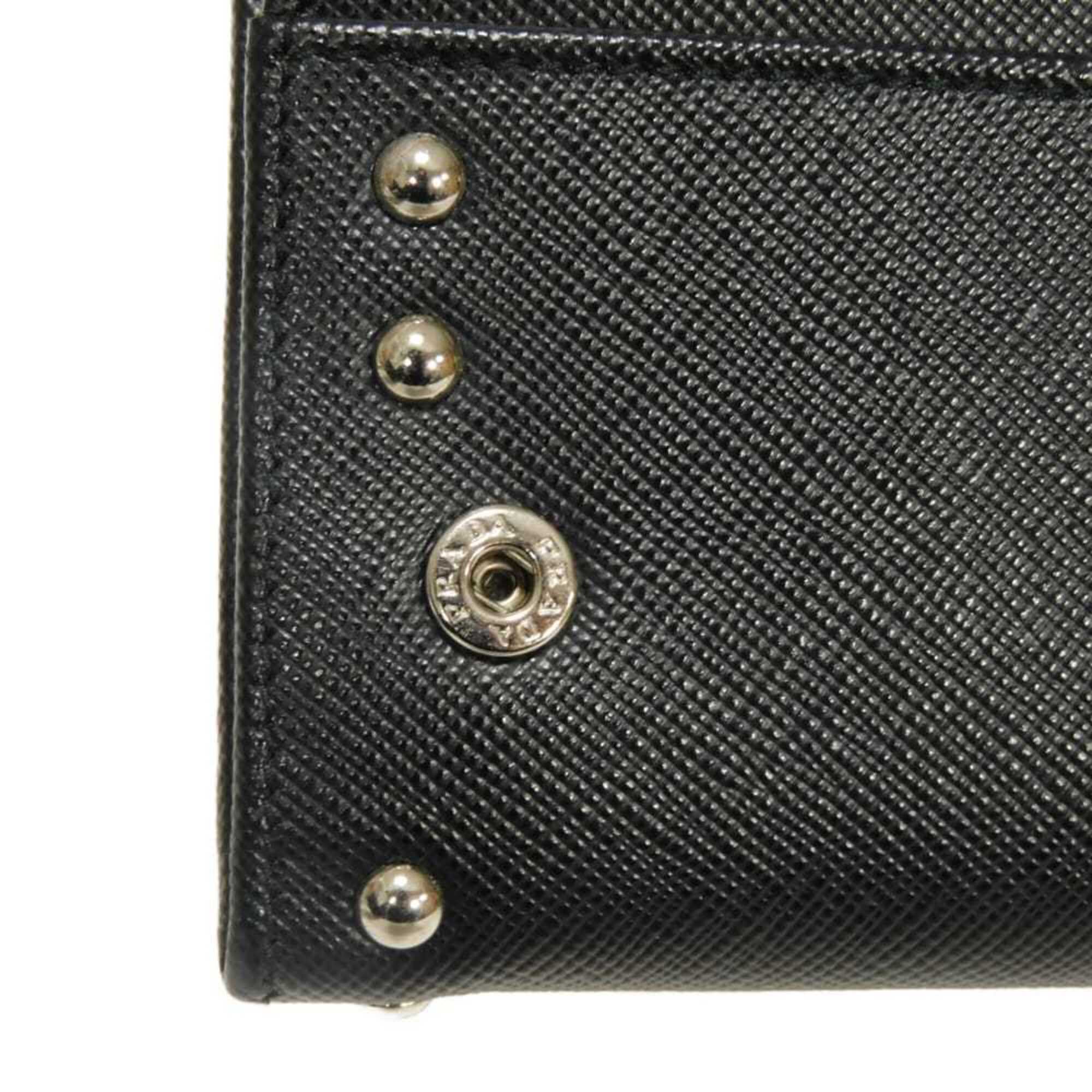 Prada Black Saffiano Long Wallet (Bi-Fold) (Pre-Owned)
