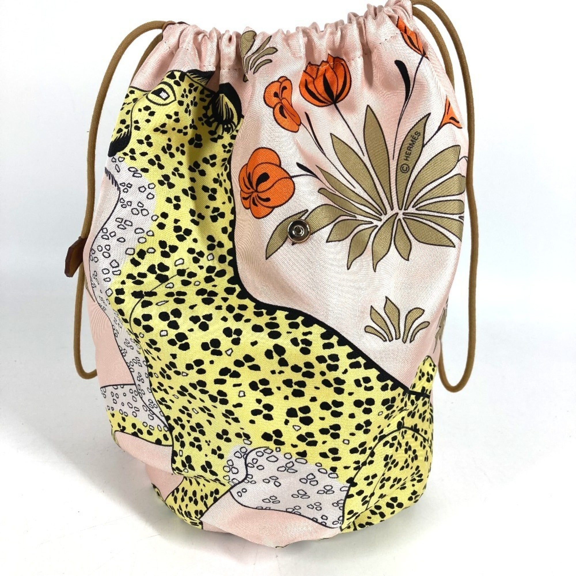 Hermes Pink Silk Handbag Pouch (Pre-Owned)