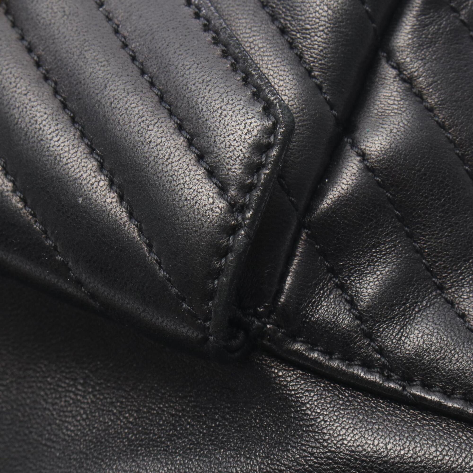 Saint Laurent Black Leather Handbag Shoulder Bag (Pre-Owned)