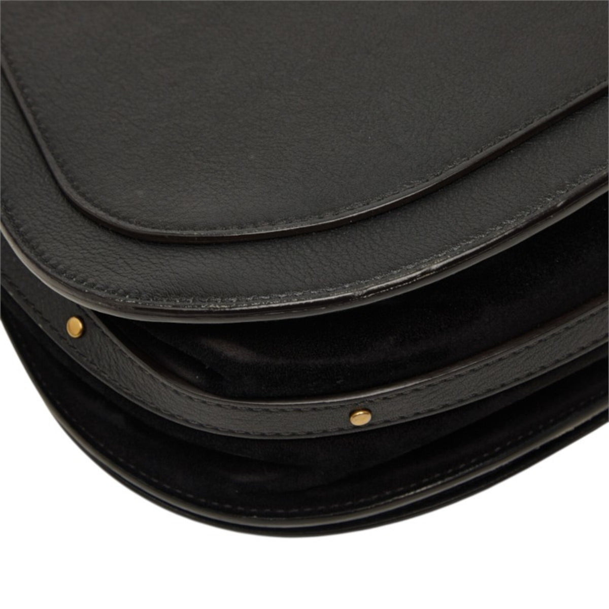 Chloé Black Leather Handbag Shoulder Bag (Pre-Owned)