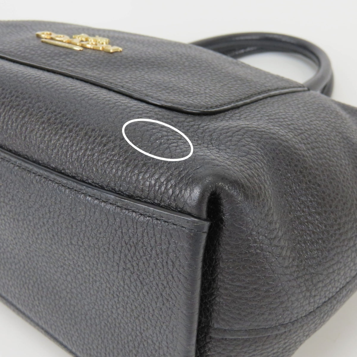 Coach Black Leather Handbag Shoulder Bag (Pre-Owned)