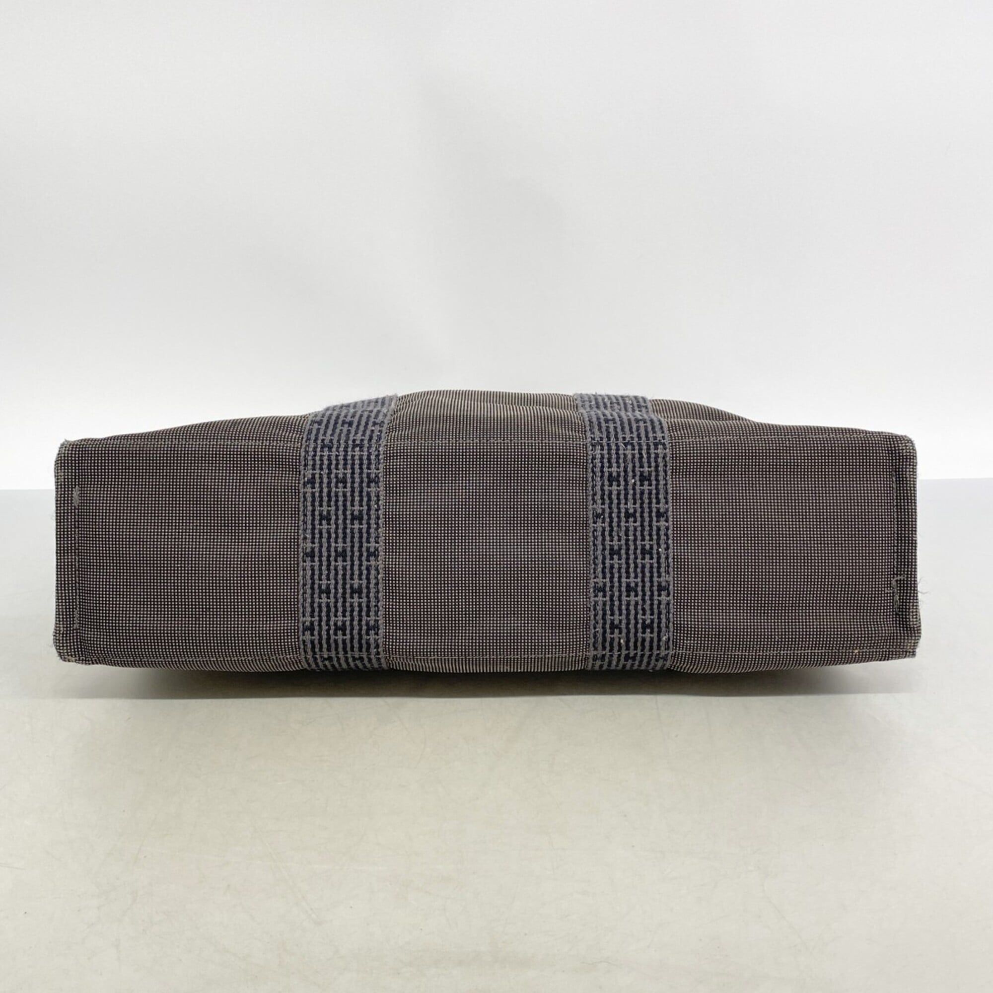 Hermes Gray Canvas Tote Bag (Pre-Owned)