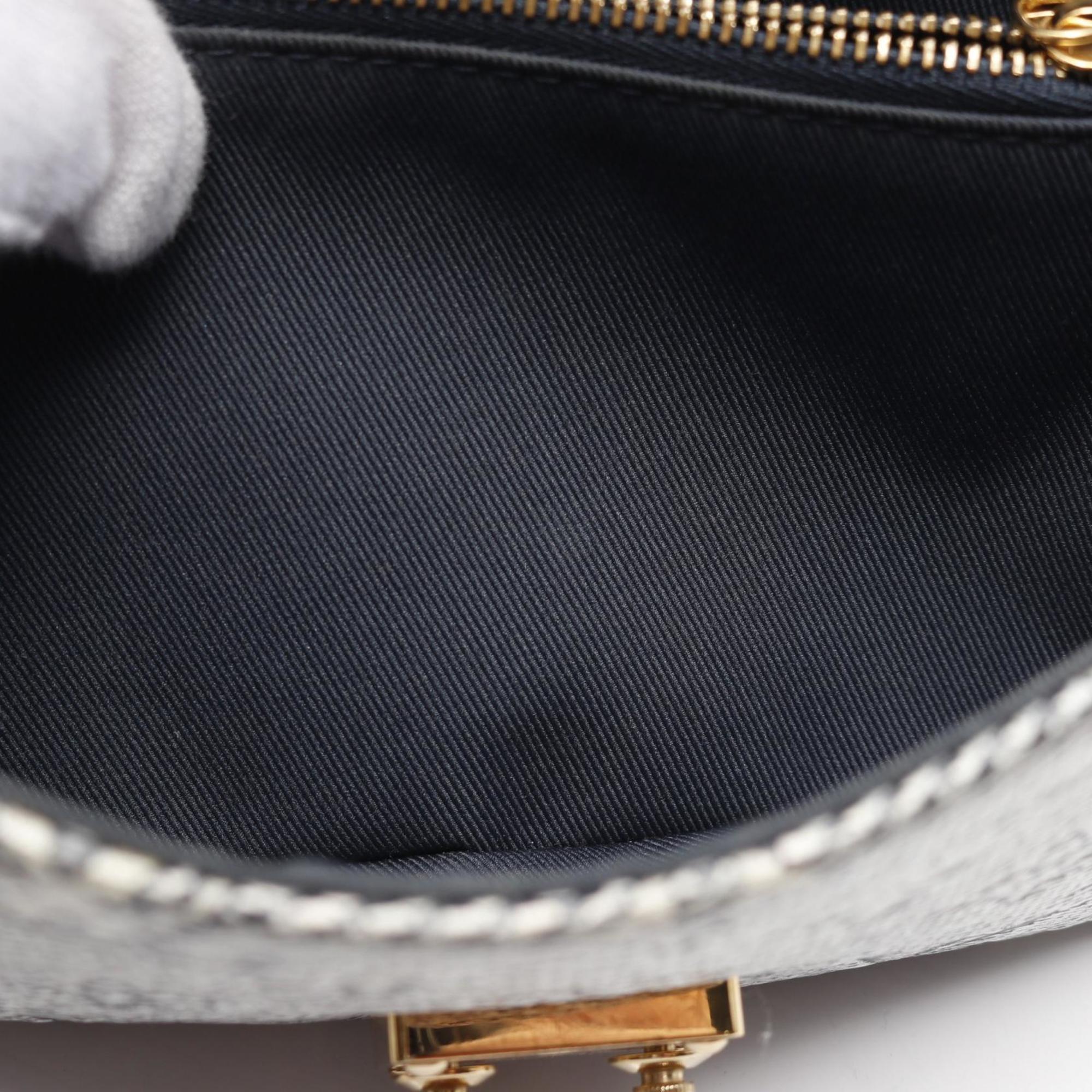 Louis Vuitton Navy Coated Canvas Pvc Leather Handbag (Pre-Owned)