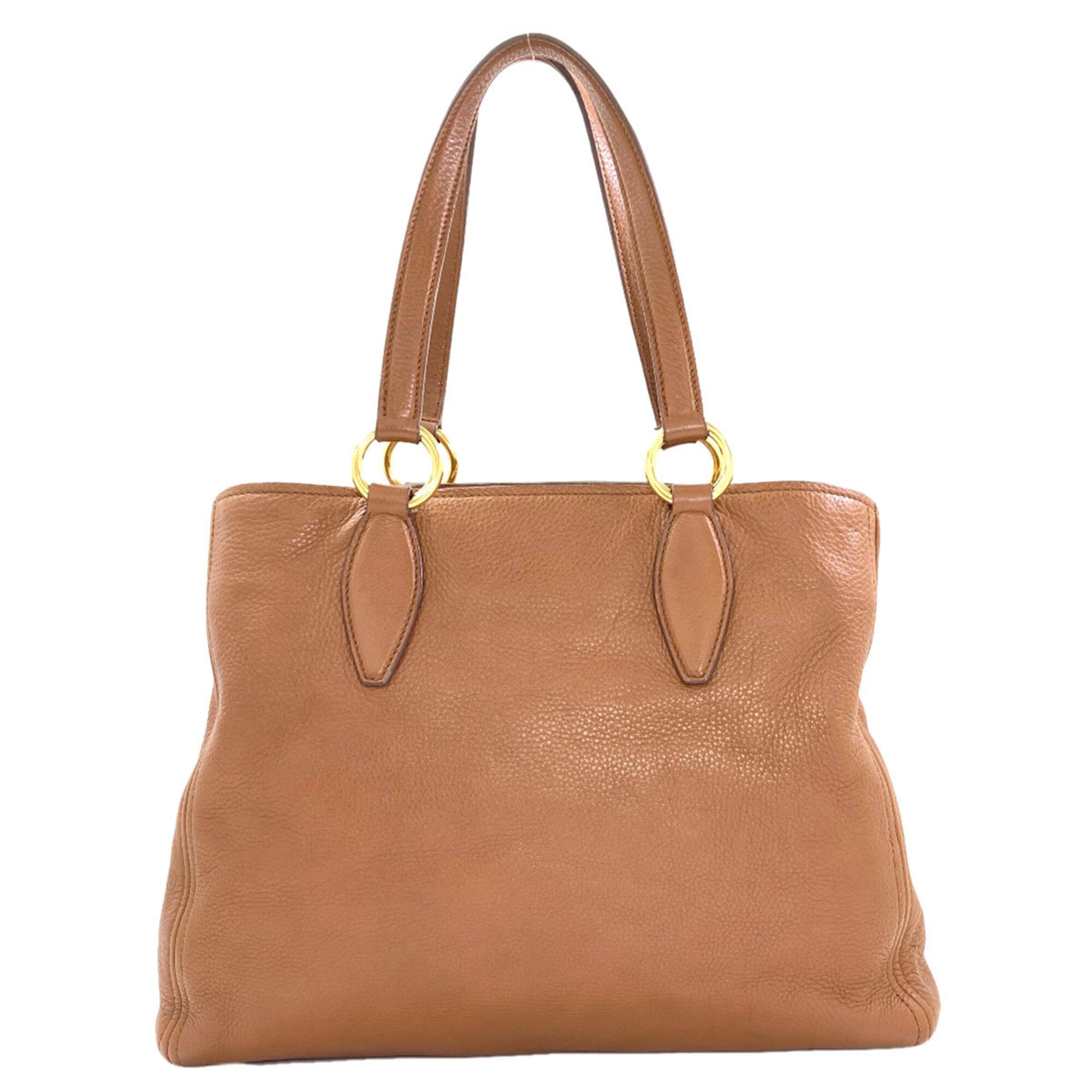 Miu Miu Brown Leather Tote Bag (Pre-Owned)