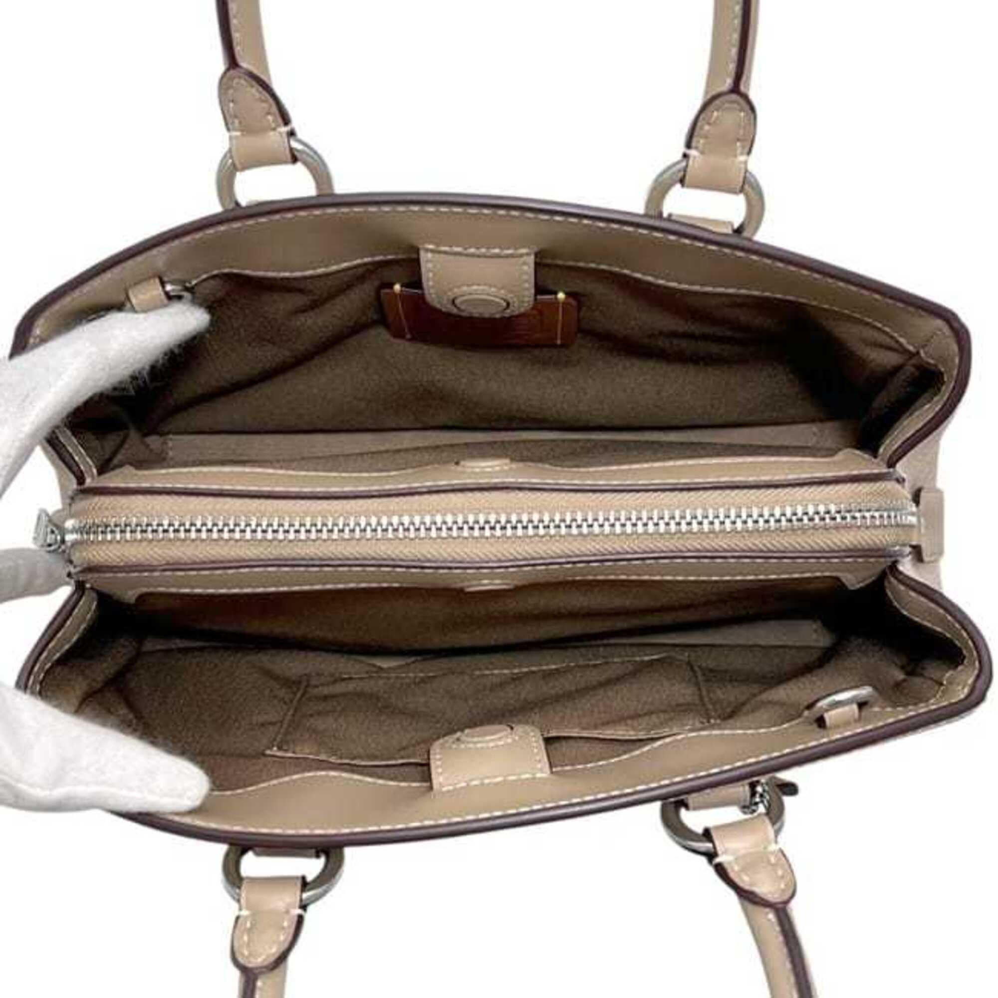 Coach Beige Pvc Leather Handbag (Pre-Owned)