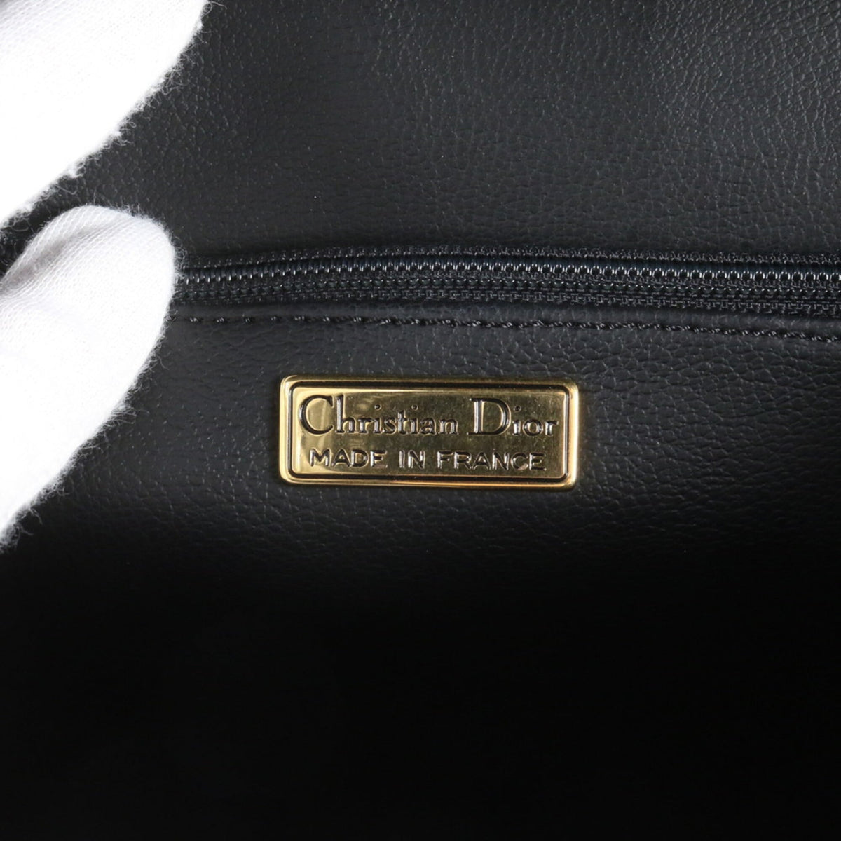 Christian Dior Green Leather Handbag Shoulder Bag Tote Bag (Pre-Owned)