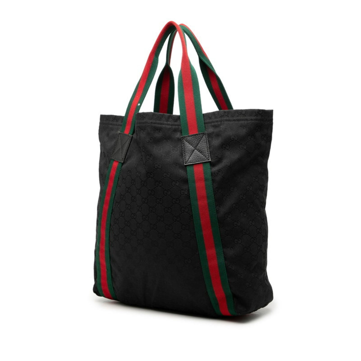 Gucci Gg Canvas Black Gg Canvas Tote Bag (Pre-Owned)